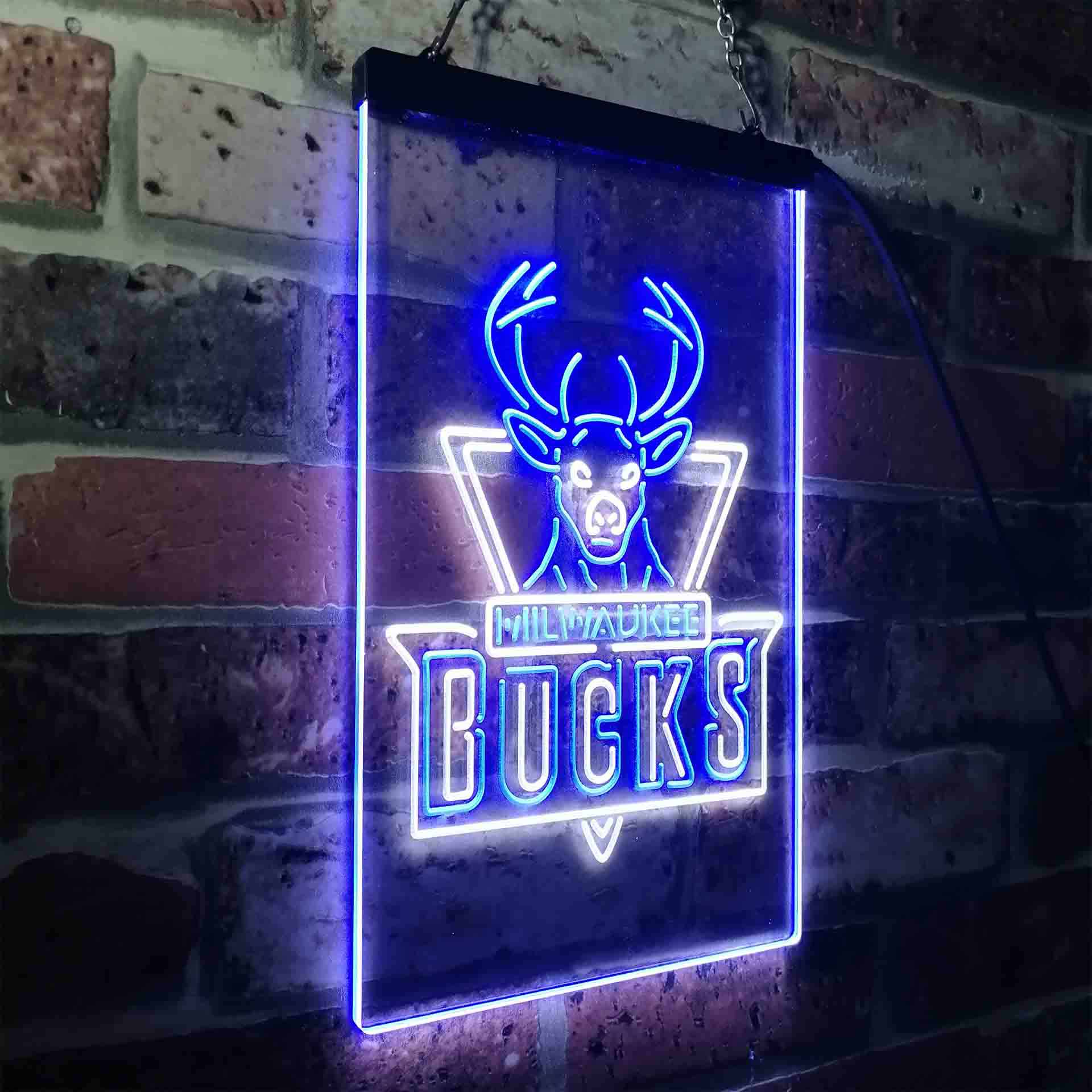 Milwaukee Bucks Man Cave Neon Sign