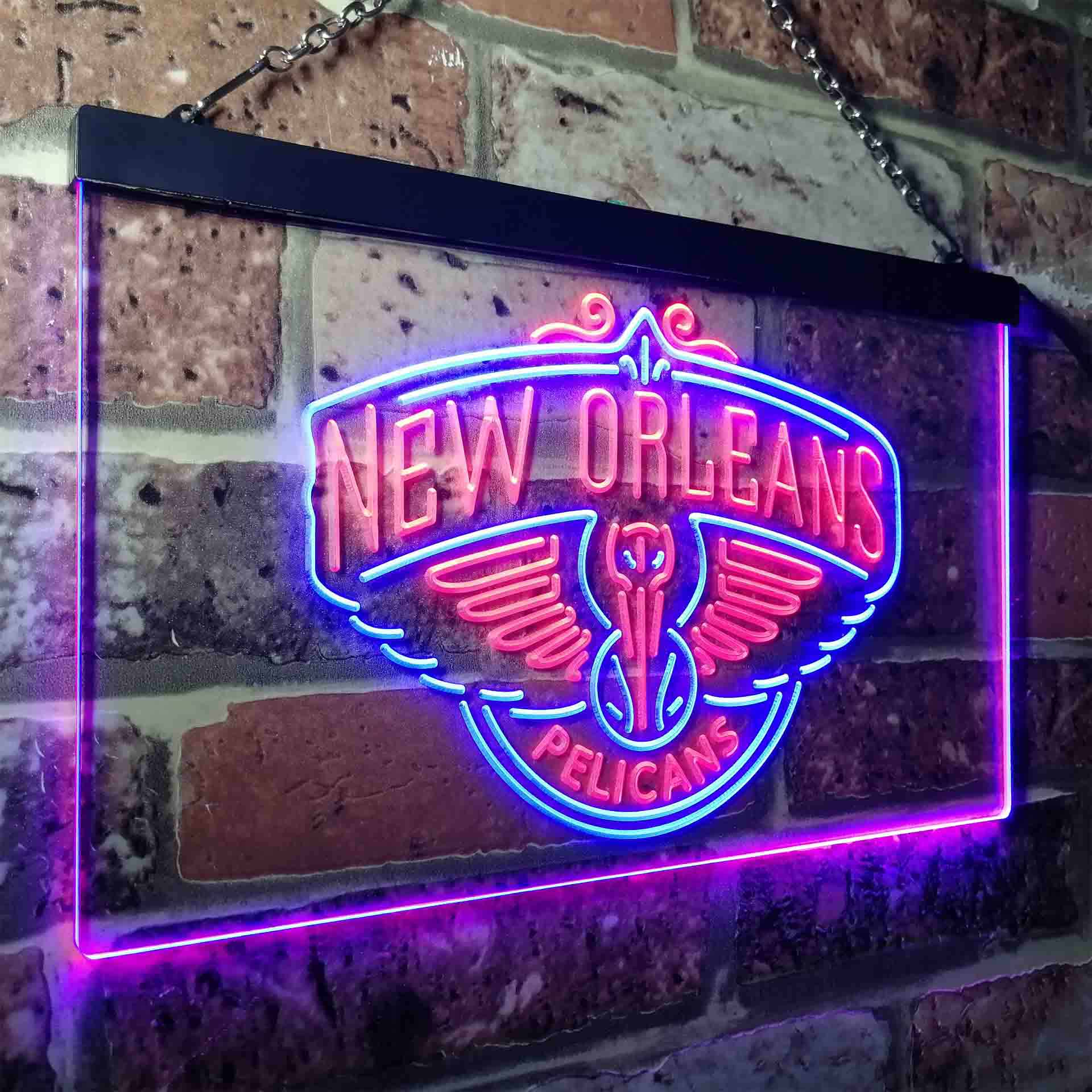 Baseball Club New Orleans League Pelicanss Man Cave Neon Sign