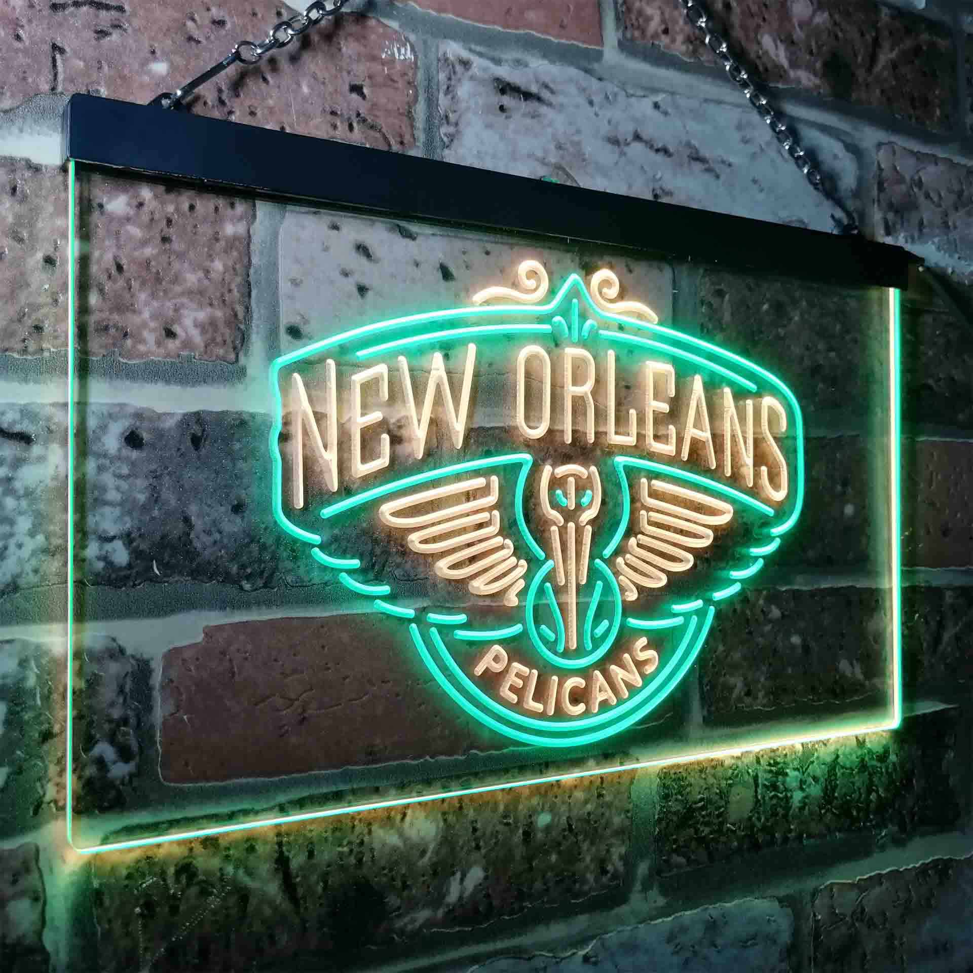 Baseball Club New Orleans League Pelicanss Neon Light Up Sign Wall Decor