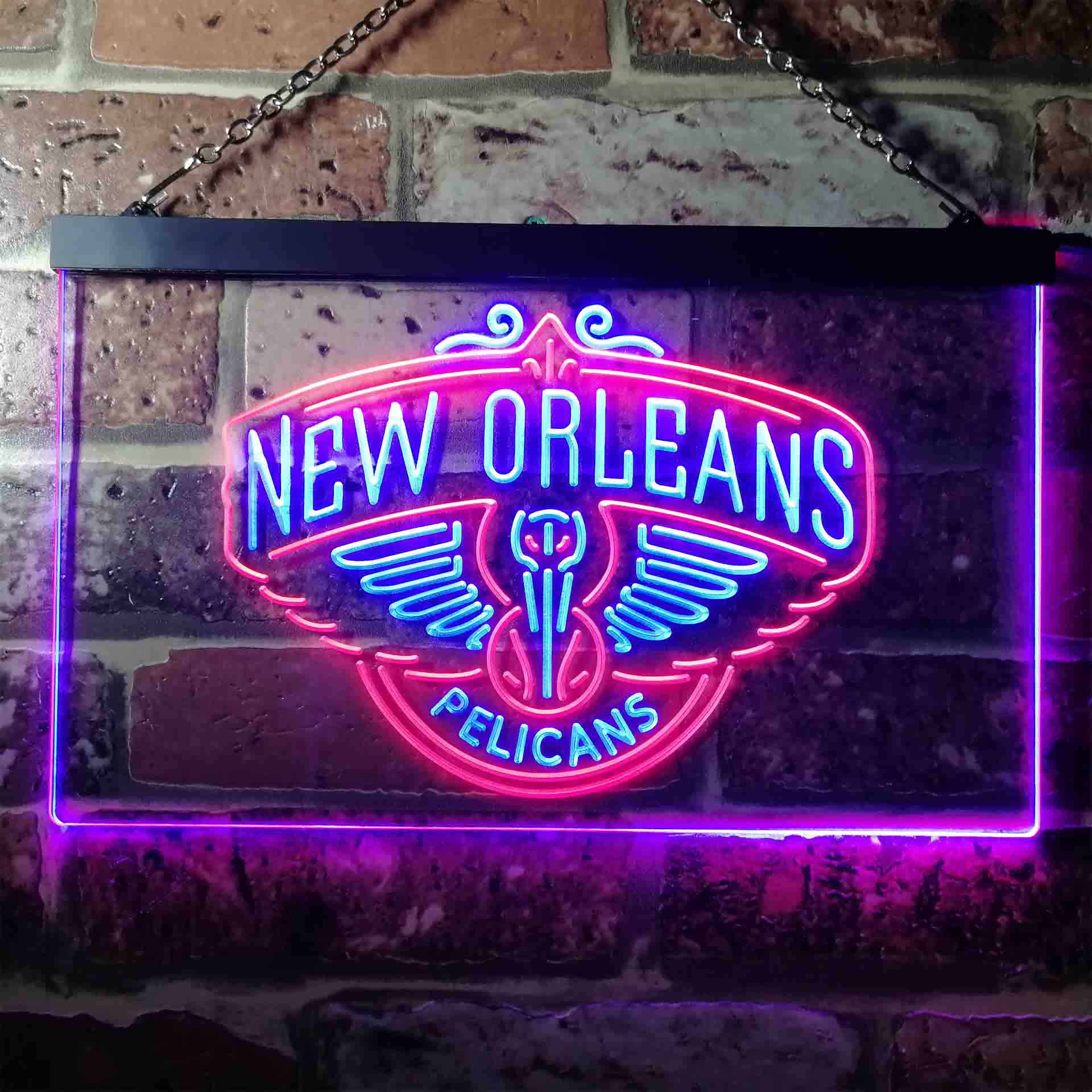 Baseball Club New Orleans League Pelicanss Man Cave Neon Sign