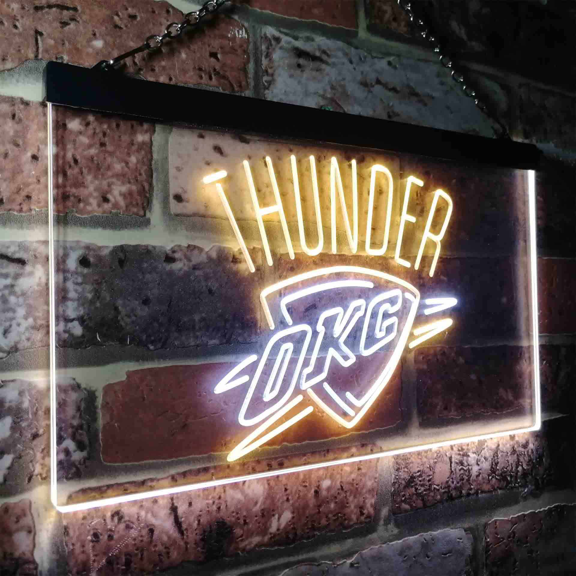 Oklahoma City Thunder Neon Light Up Sign Wall Decor