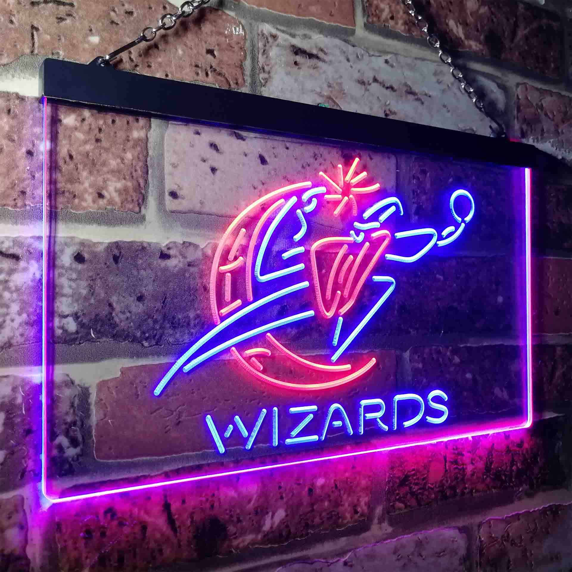 Wizards Baseketball Neon LED Sign