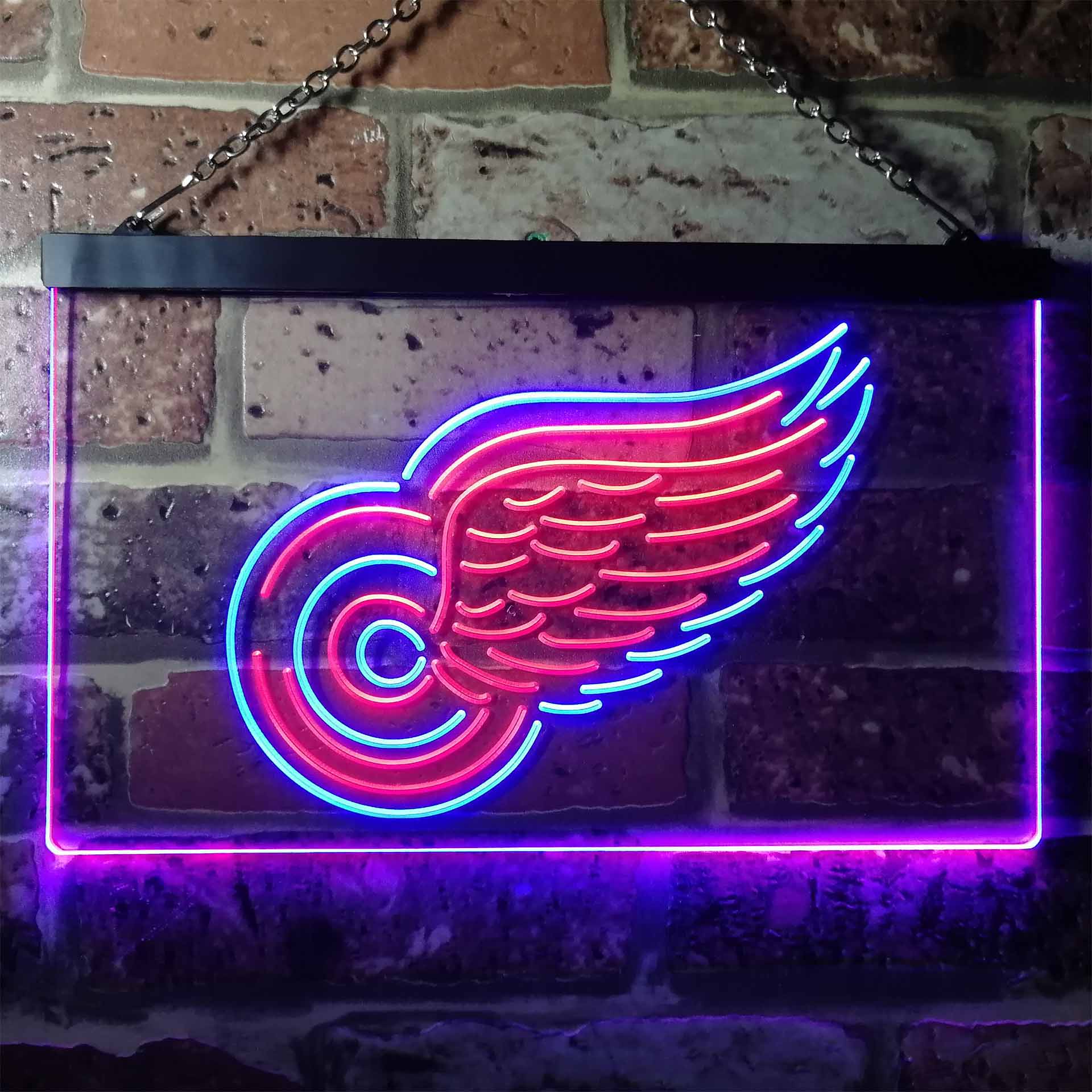 Detroit Sport Team Red Wings Neon LED Sign