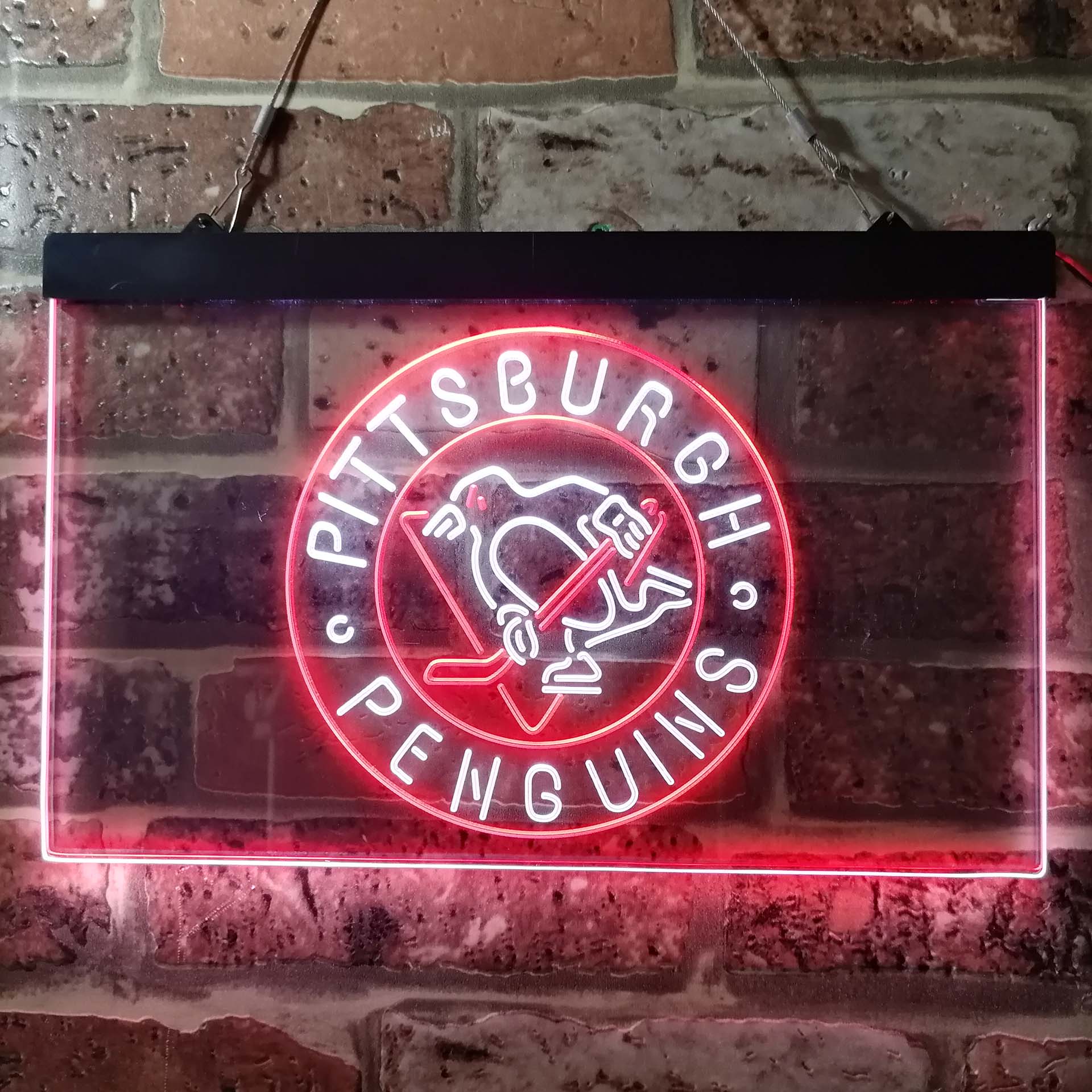 Pittsburgh Penguins Round Logo Neon LED Sign