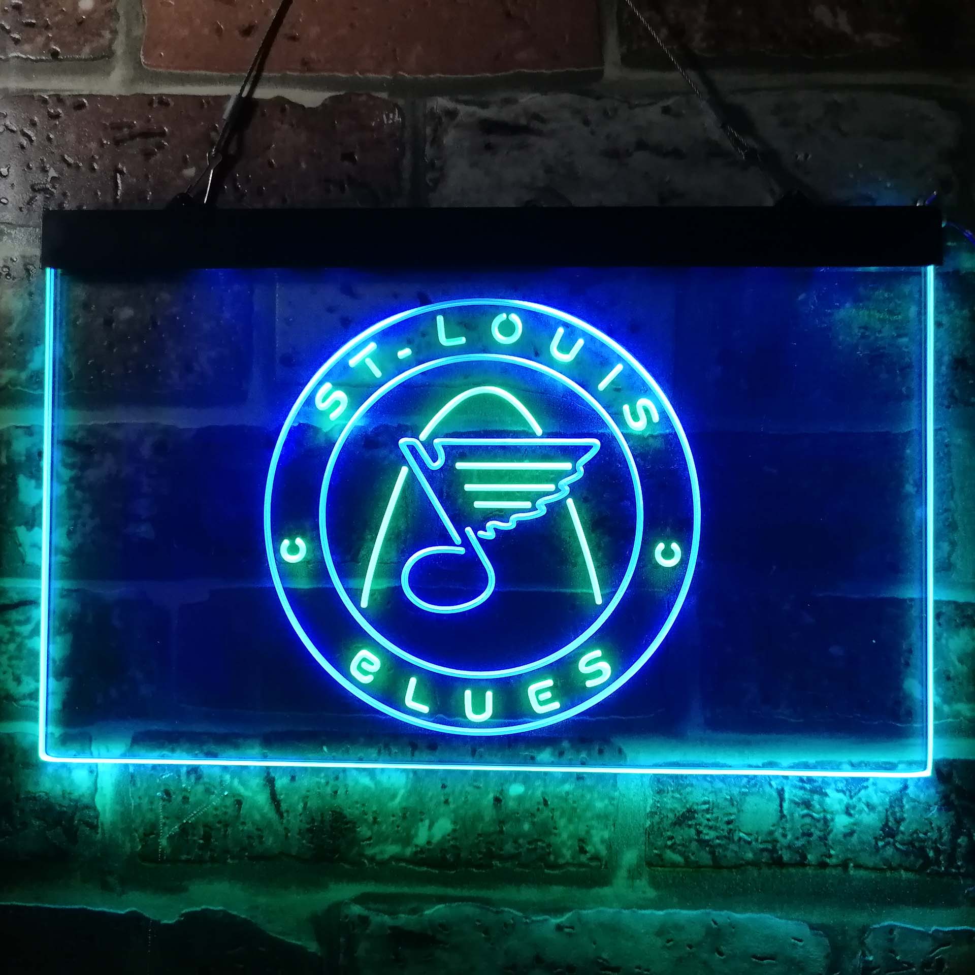 St Louis Blues Round Logo Neon LED Sign