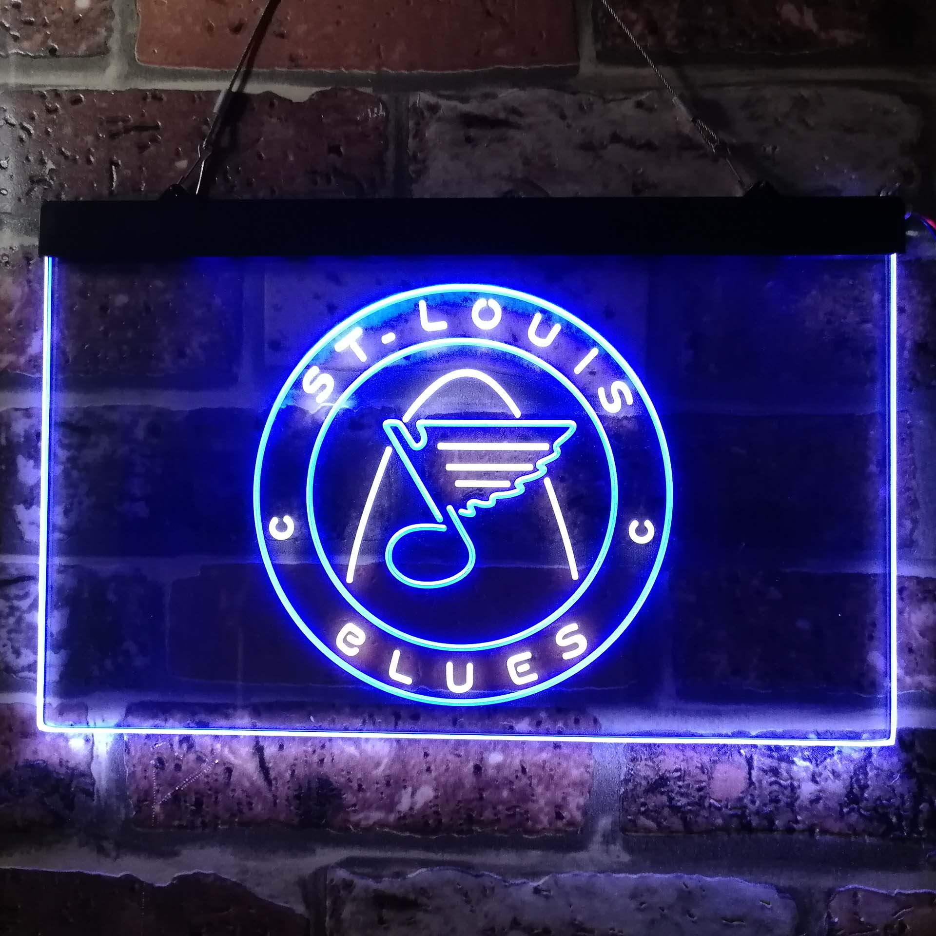 St Louis Blues Round Logo Neon LED Sign