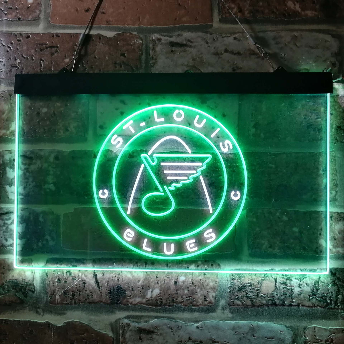 St Louis Blues Round Logo Neon Sign - LED LAB CAVE