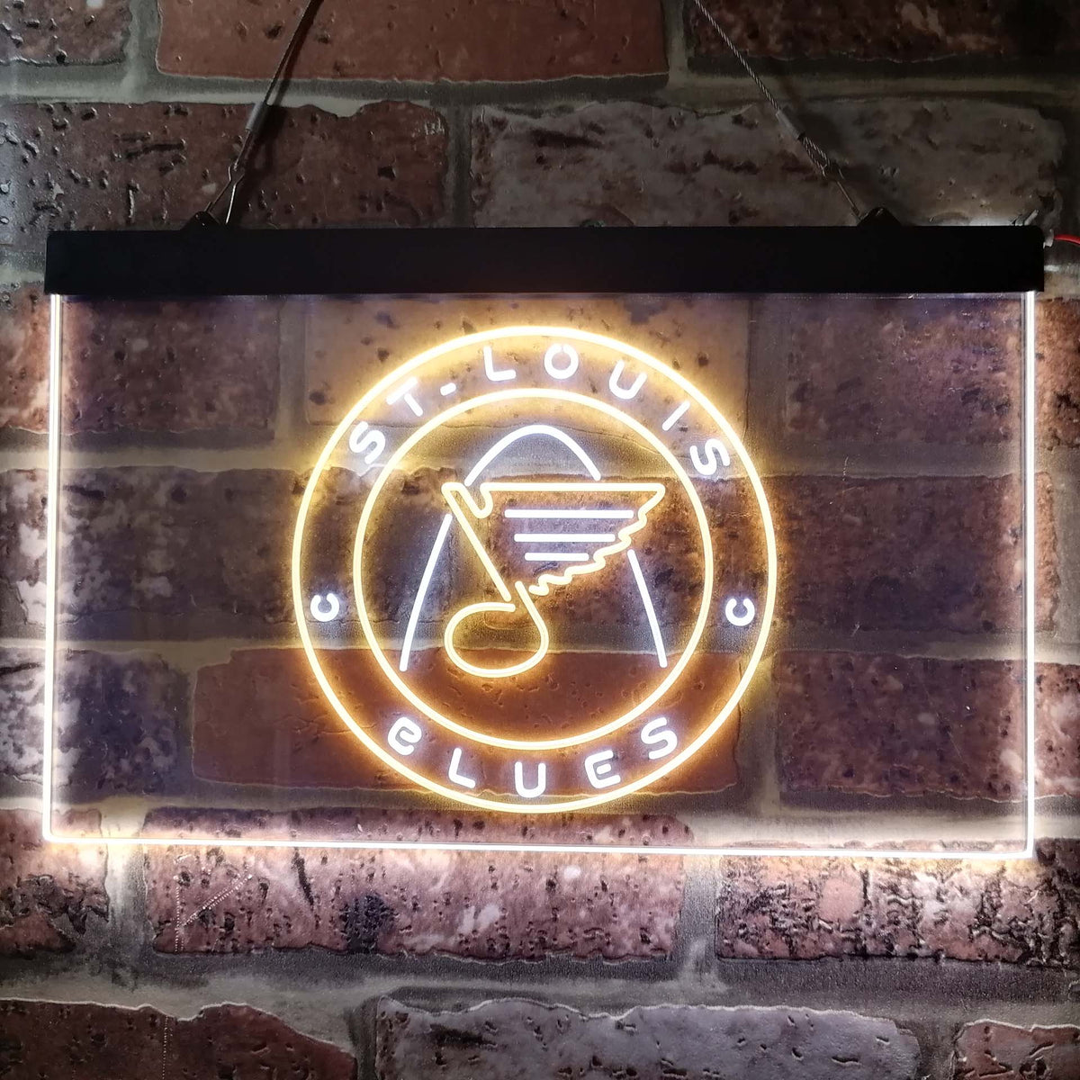 St Louis Blues Round Logo Neon Sign - LED LAB CAVE