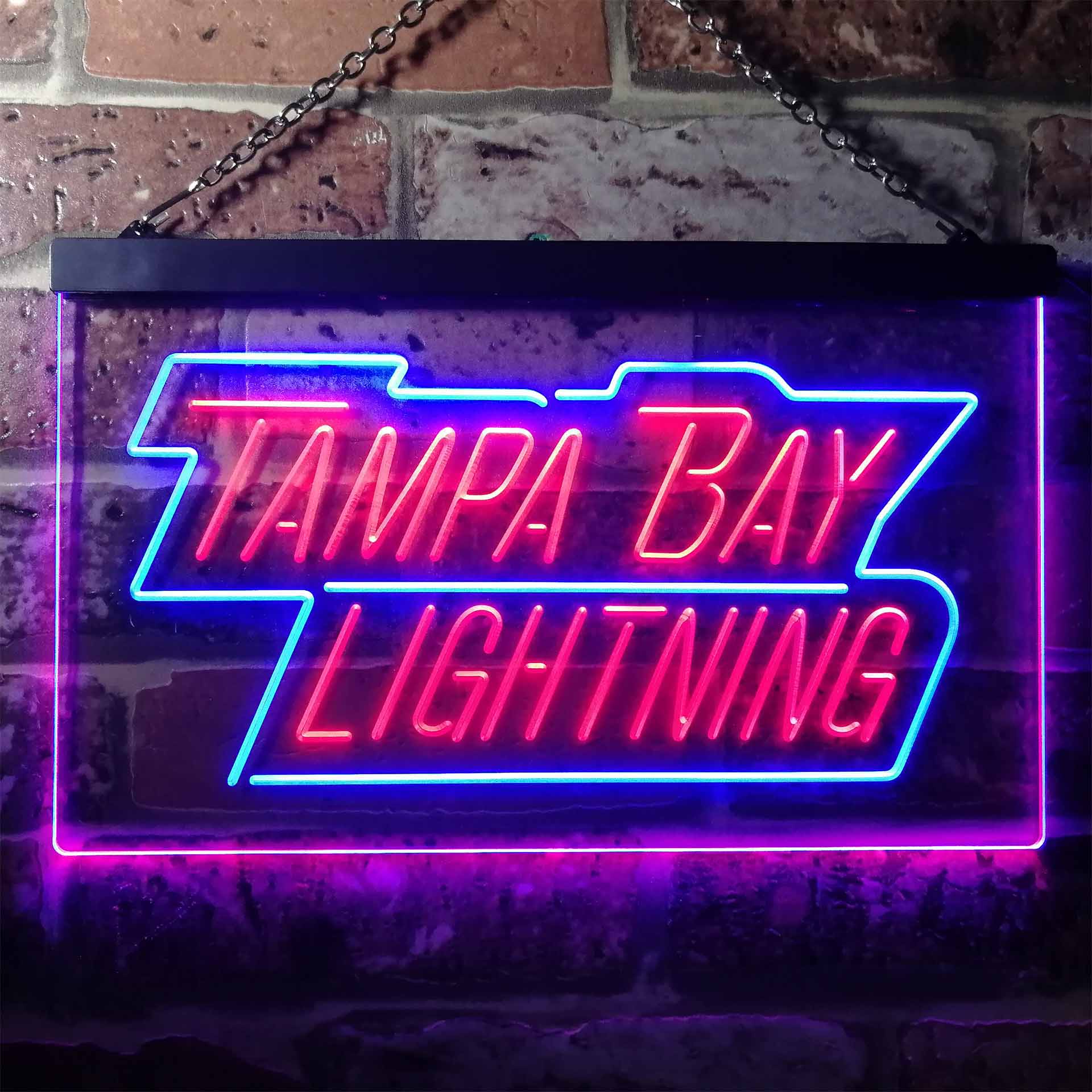 Tampa Bay Sport Team Lightning Script Neon LED Sign