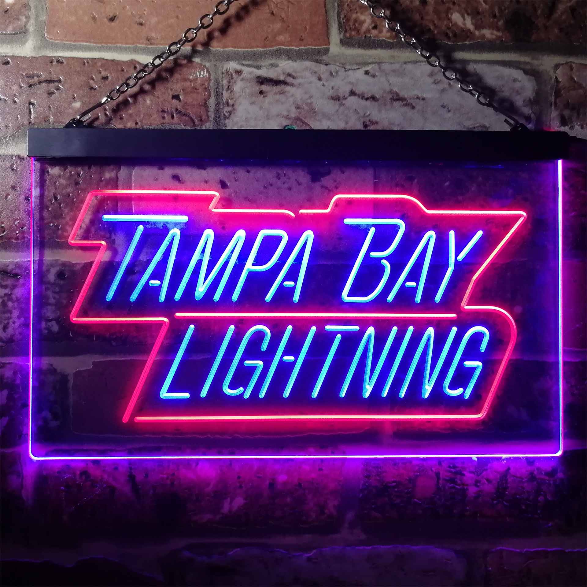 Tampa Bay Sport Team Lightning Script Neon LED Sign