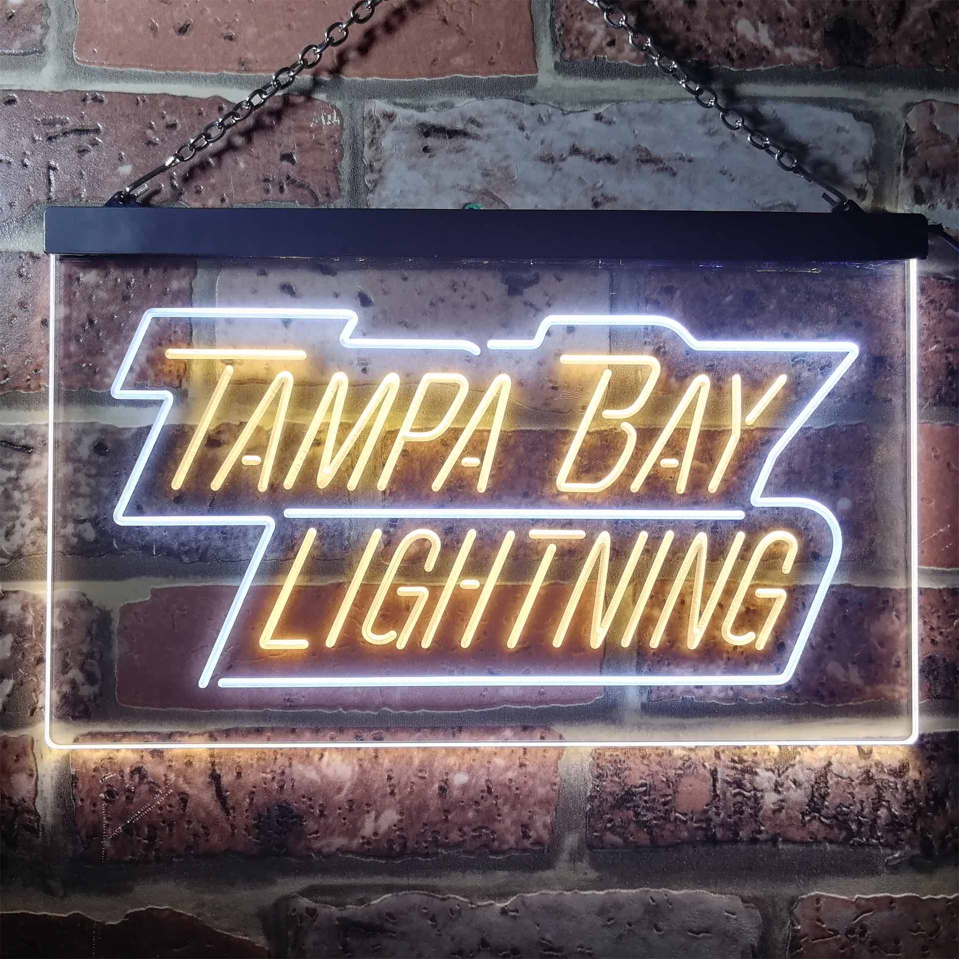 Tampa Bay Sport Team Lightning Script Neon LED Sign