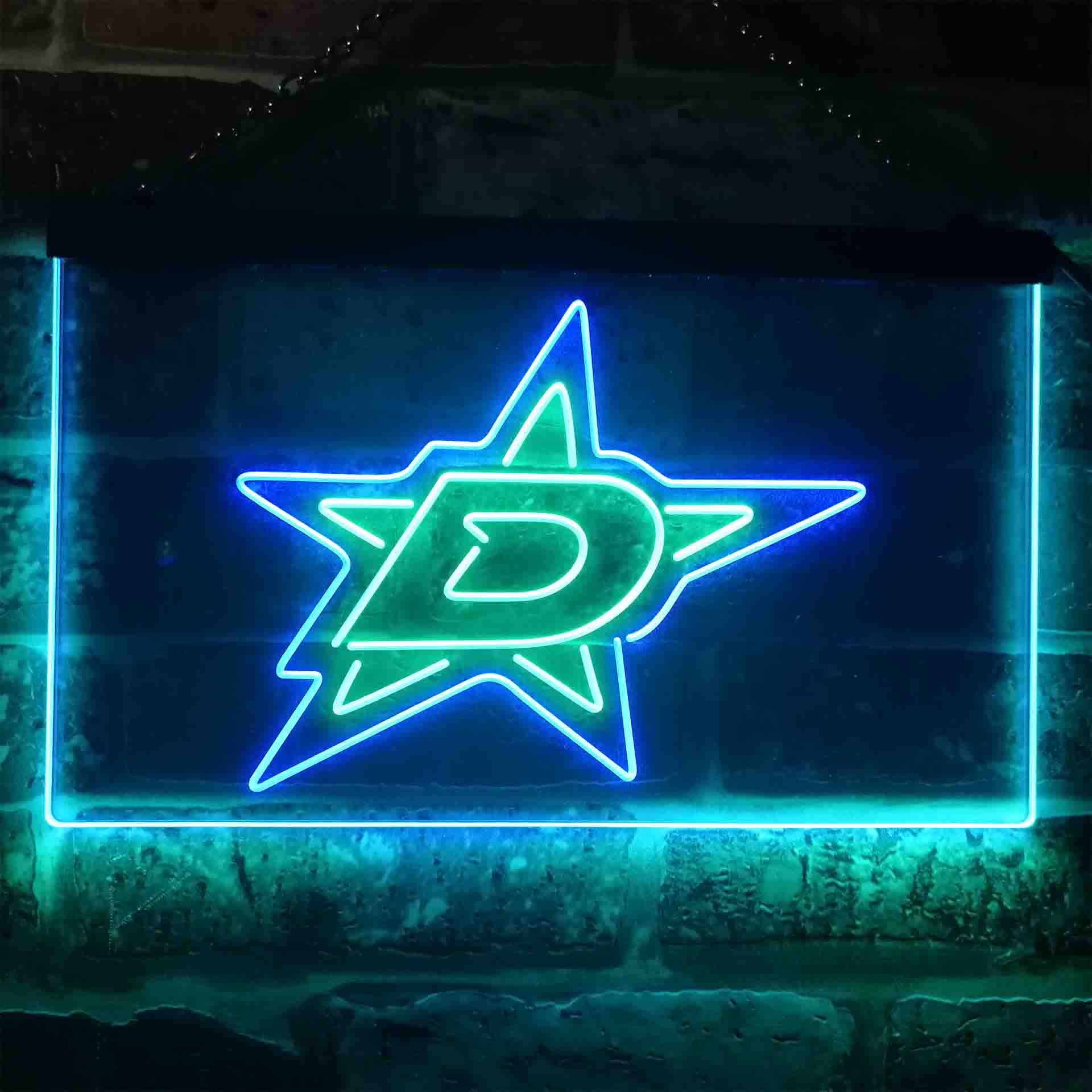 Dallas Sport Team Stars Neon LED Sign