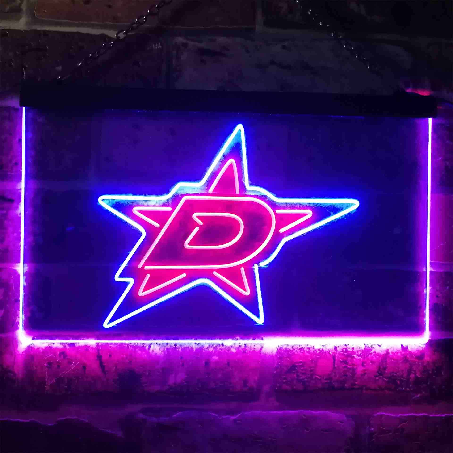 Dallas Sport Team Stars Neon LED Sign