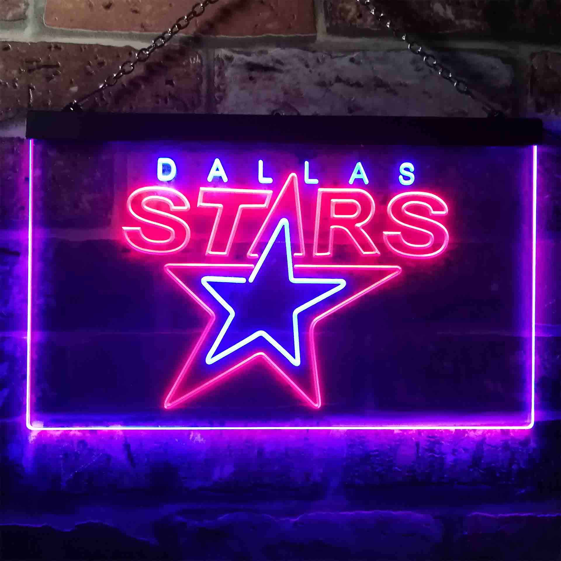 Dallas Sport Team Stars Neon LED Sign