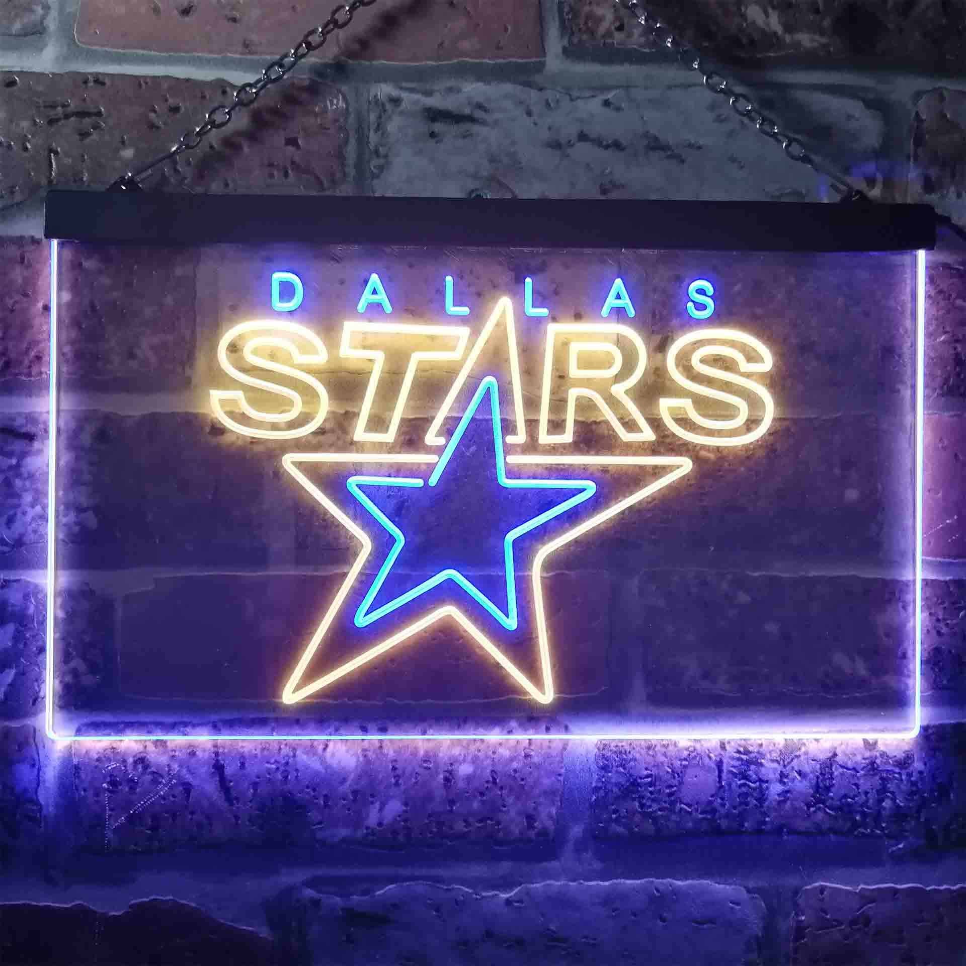 Dallas Sport Team Stars Neon LED Sign