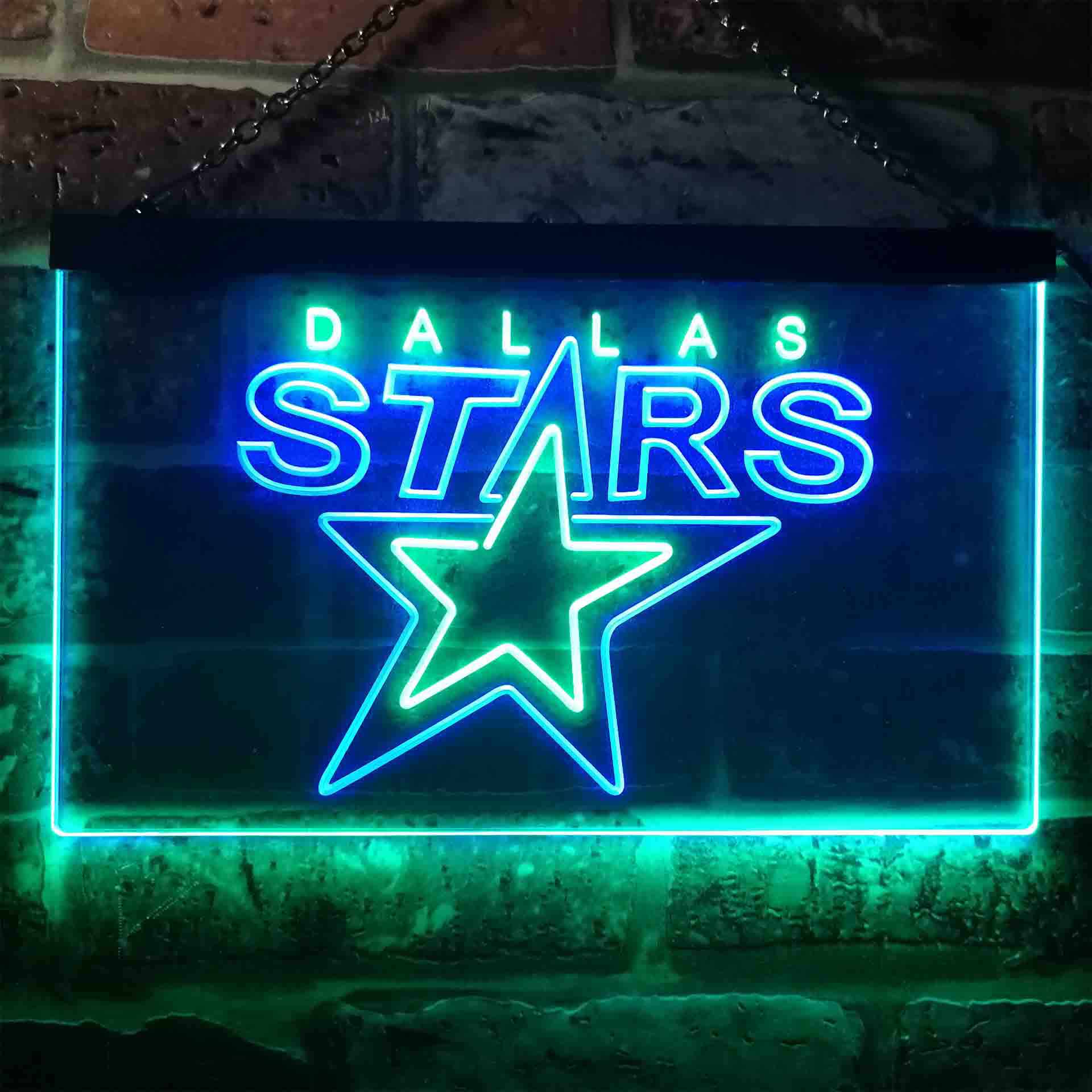 Dallas Sport Team Stars Neon LED Sign