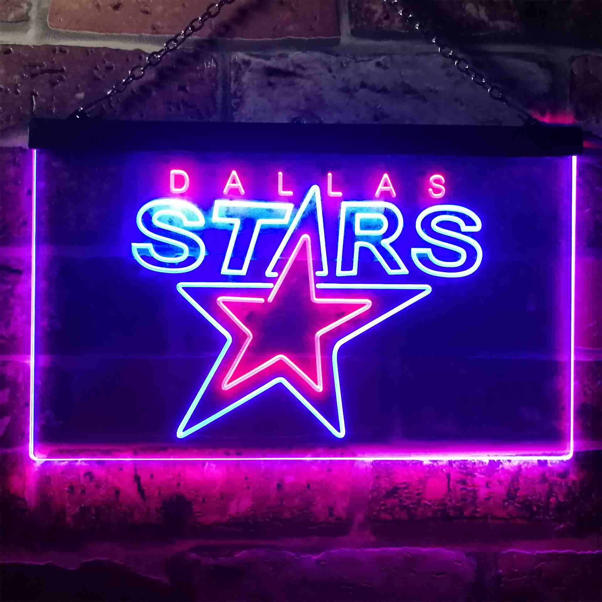 Dallas Sport Team Stars Neon LED Sign