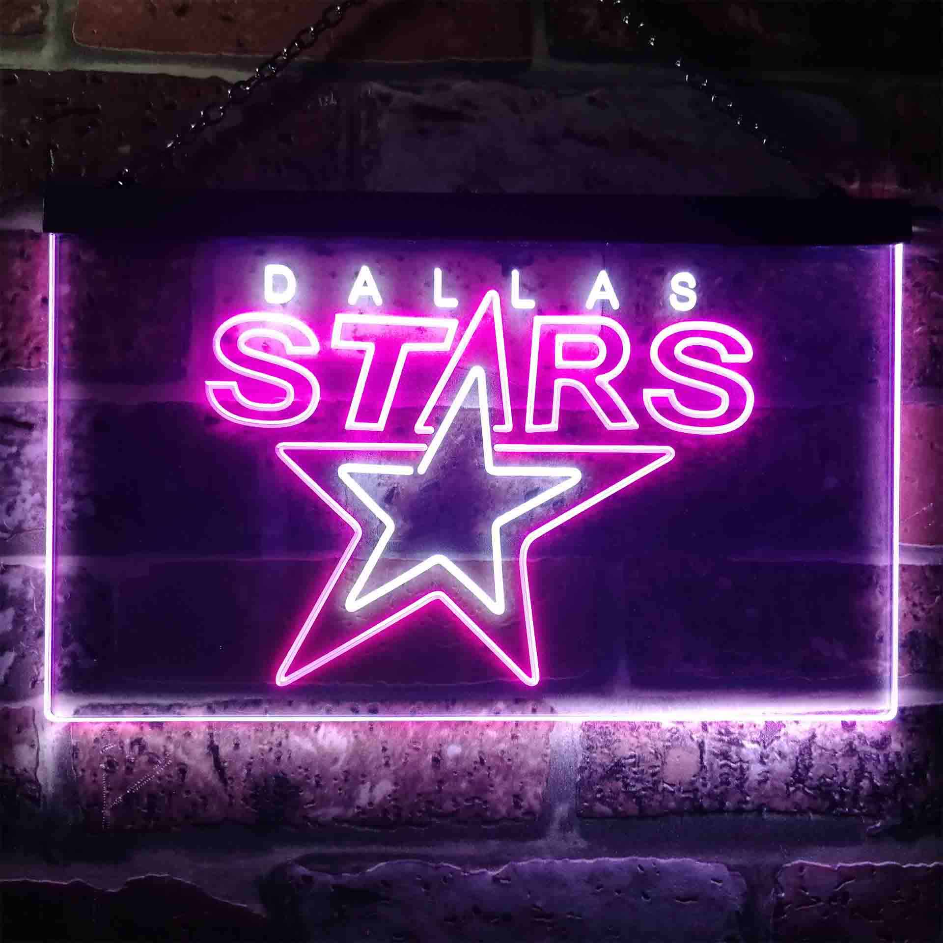 Dallas Sport Team Stars Neon LED Sign