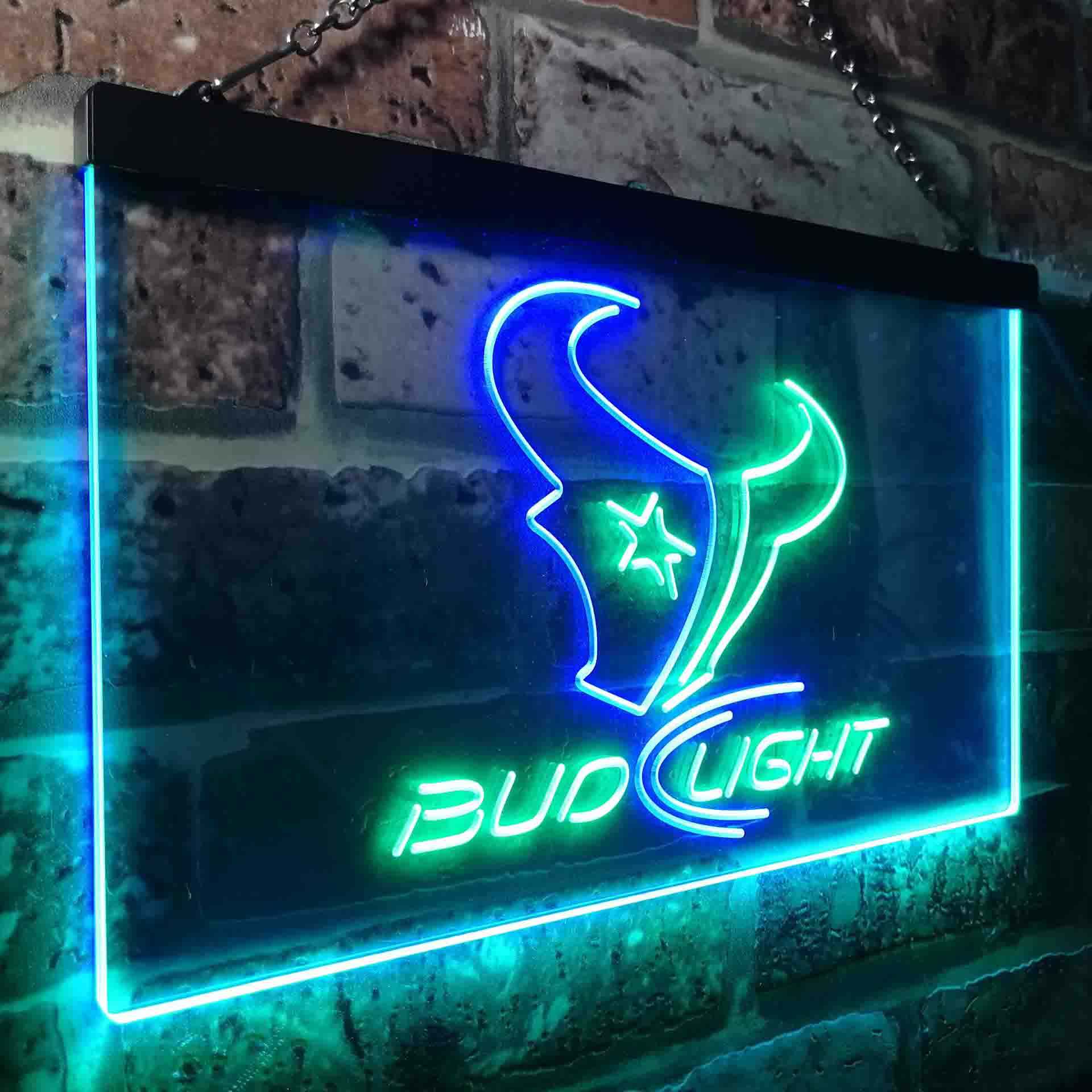 Bud Light Houston Texans Neon LED Sign