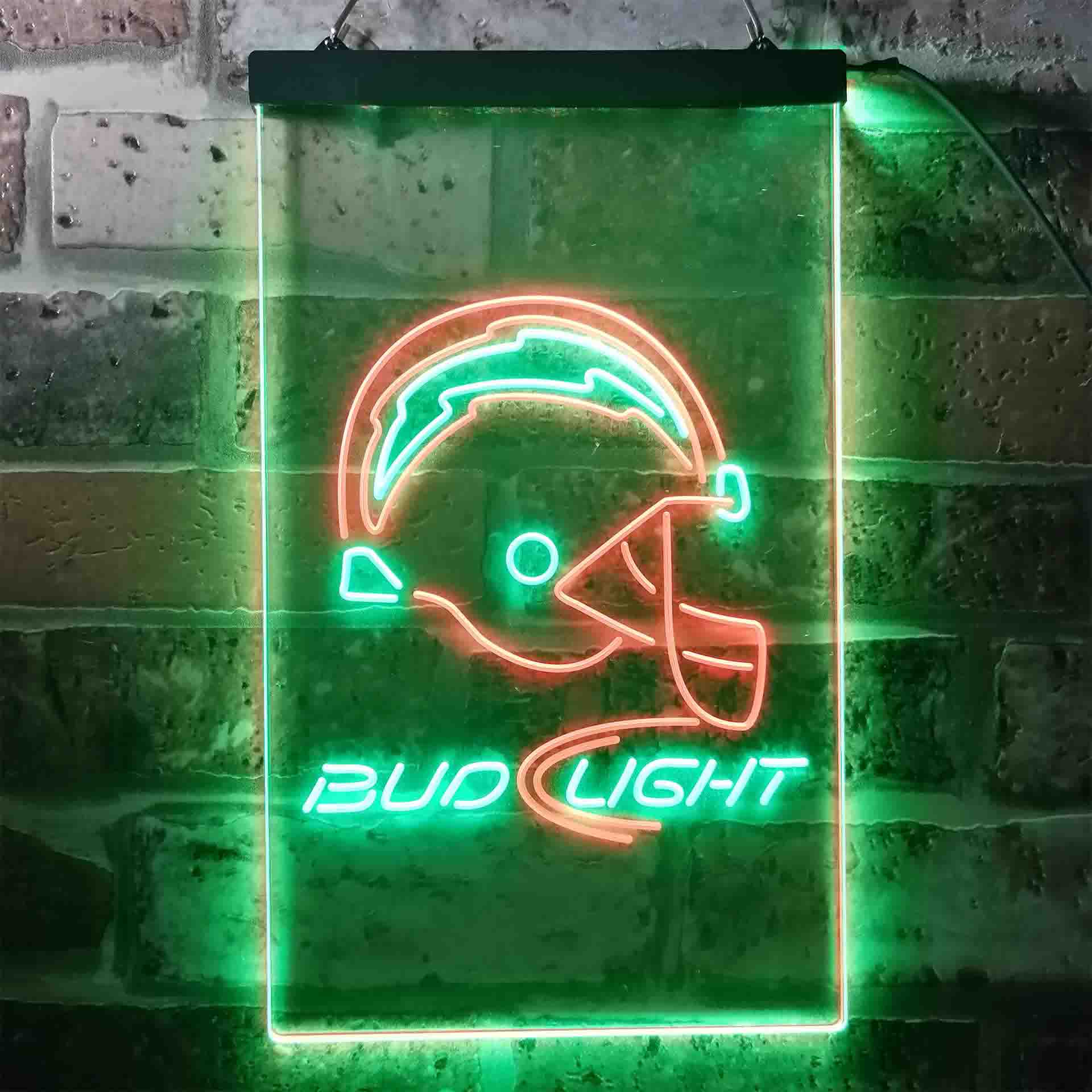 Los Angeles Chargers Bud Light Neon LED Sign