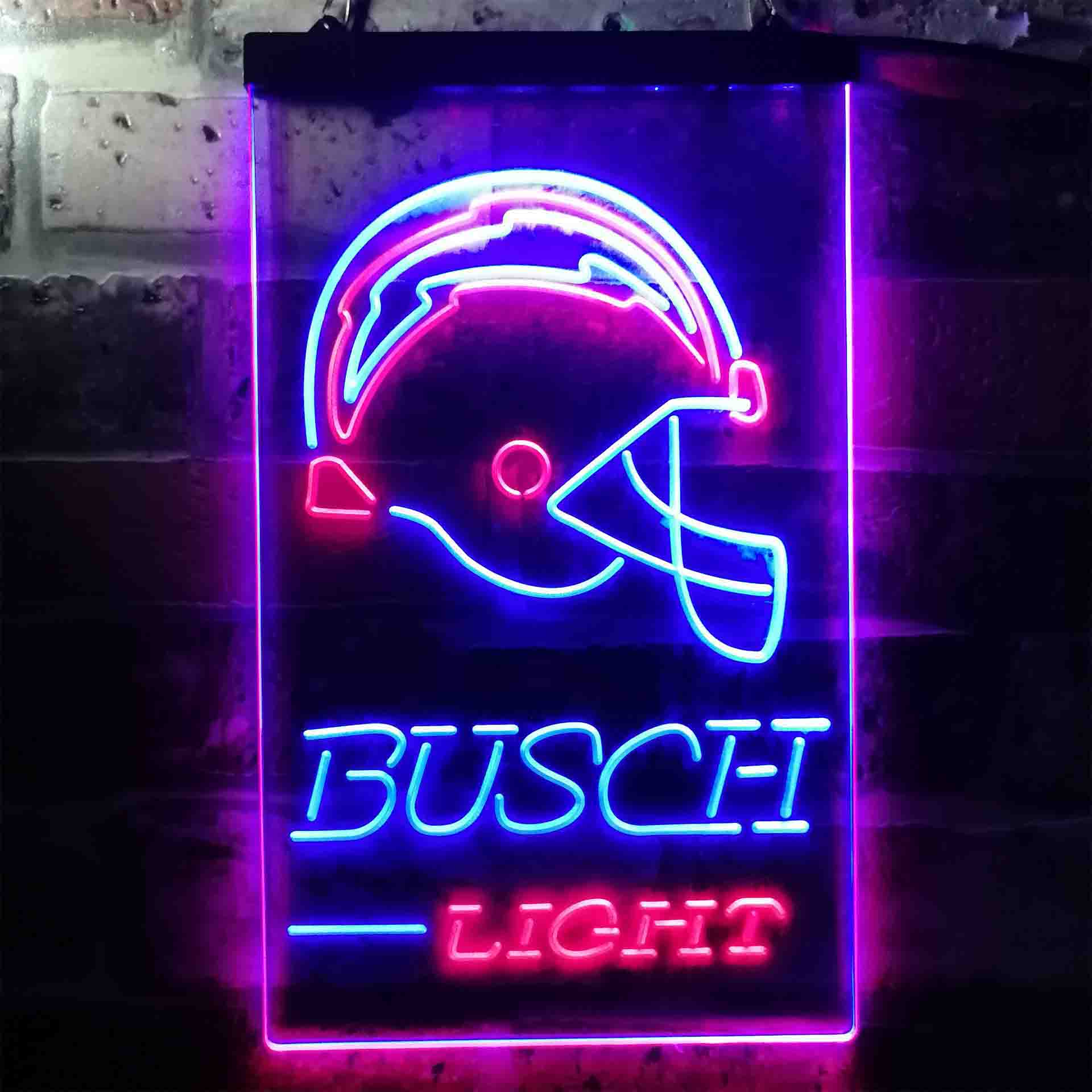 Los Angeles Chargers Busch Light 2 Neon LED Sign