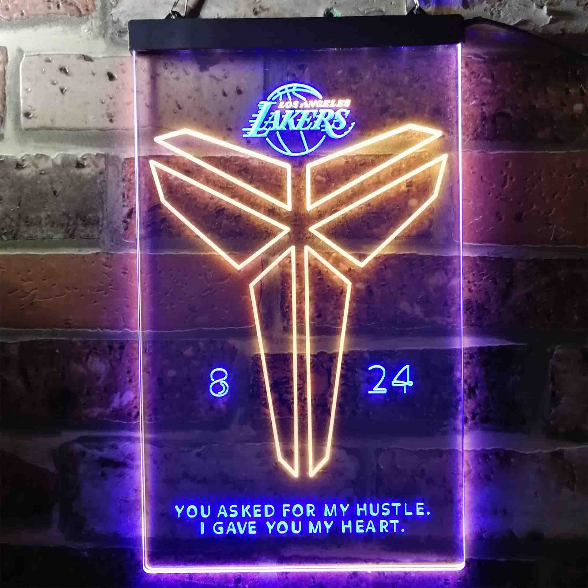 Los Angeles Lakers Kobe 8 24 Neon LED Sign
