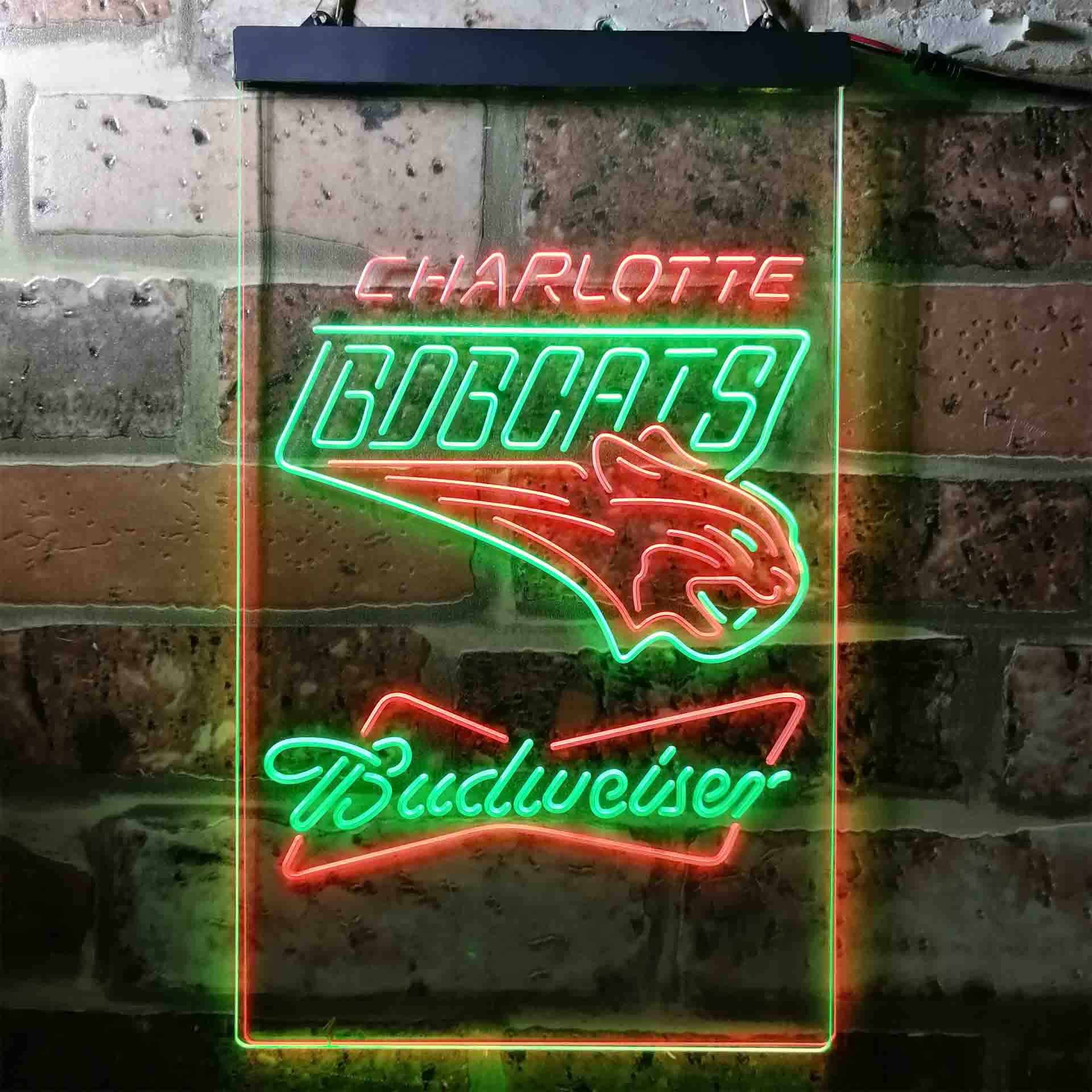 Charlotte Bobcats NBA Budweiser Neon LED Sign