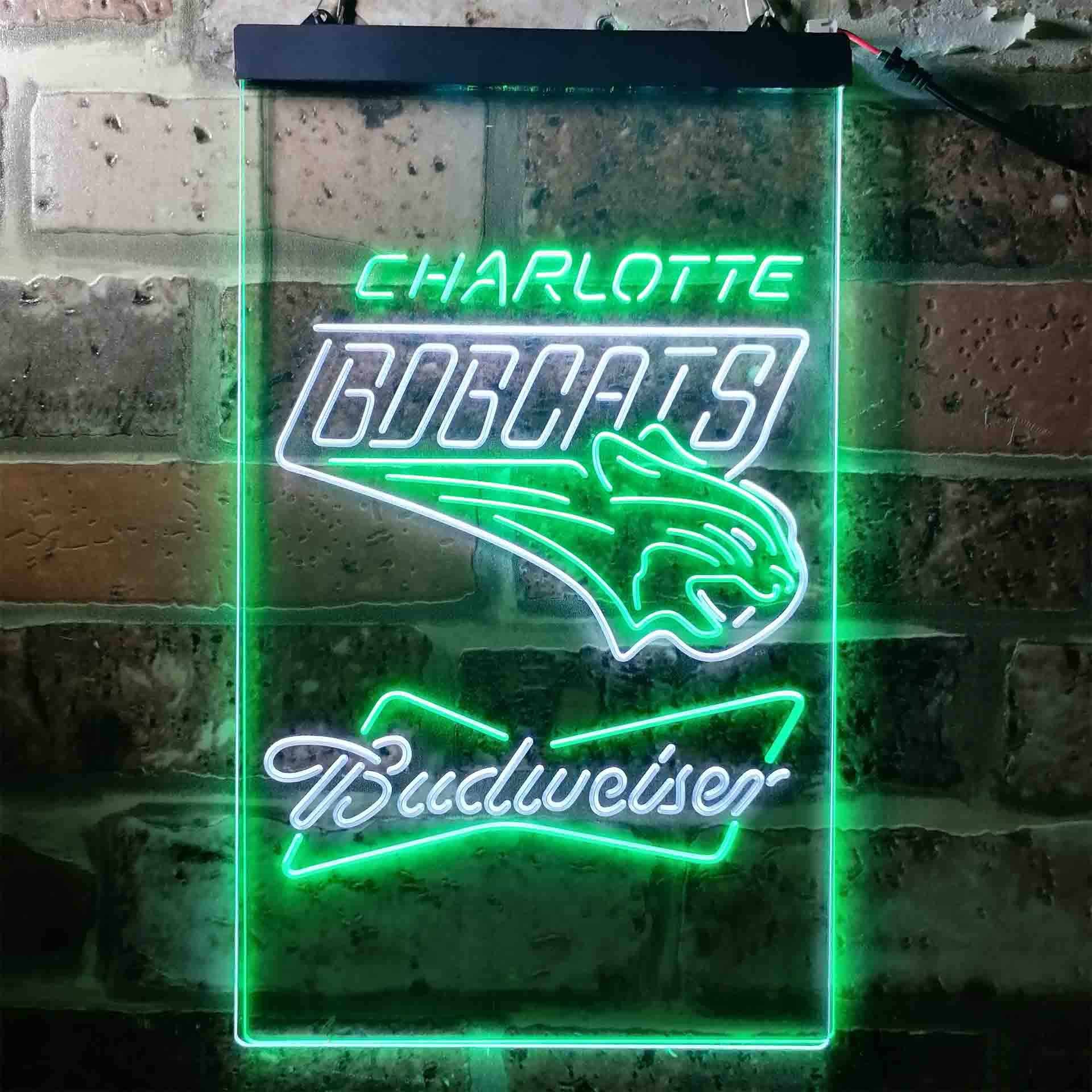 Charlotte Bobcats NBA Budweiser Neon LED Sign