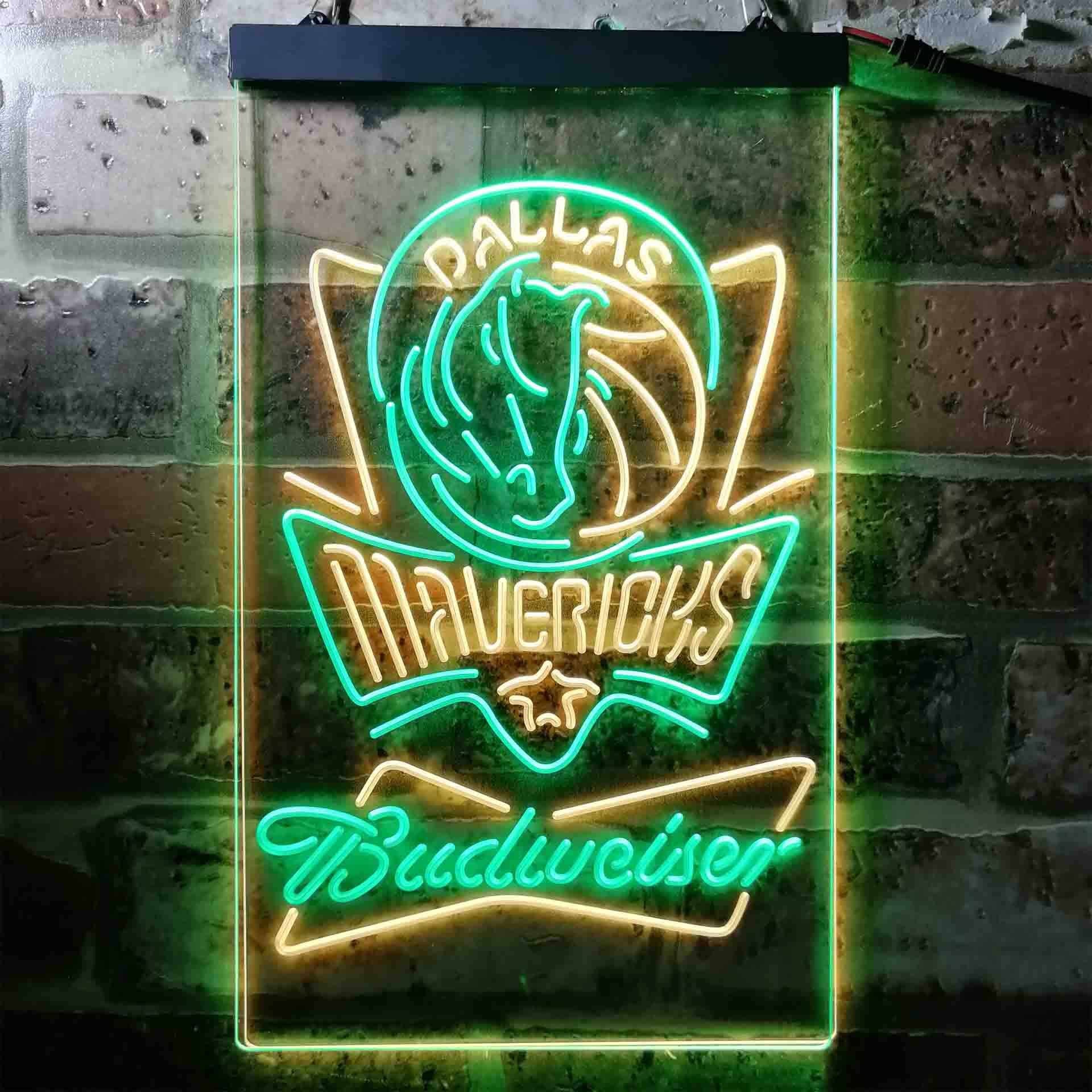 Dallas Mavericks NBA Budweiser Neon LED Sign