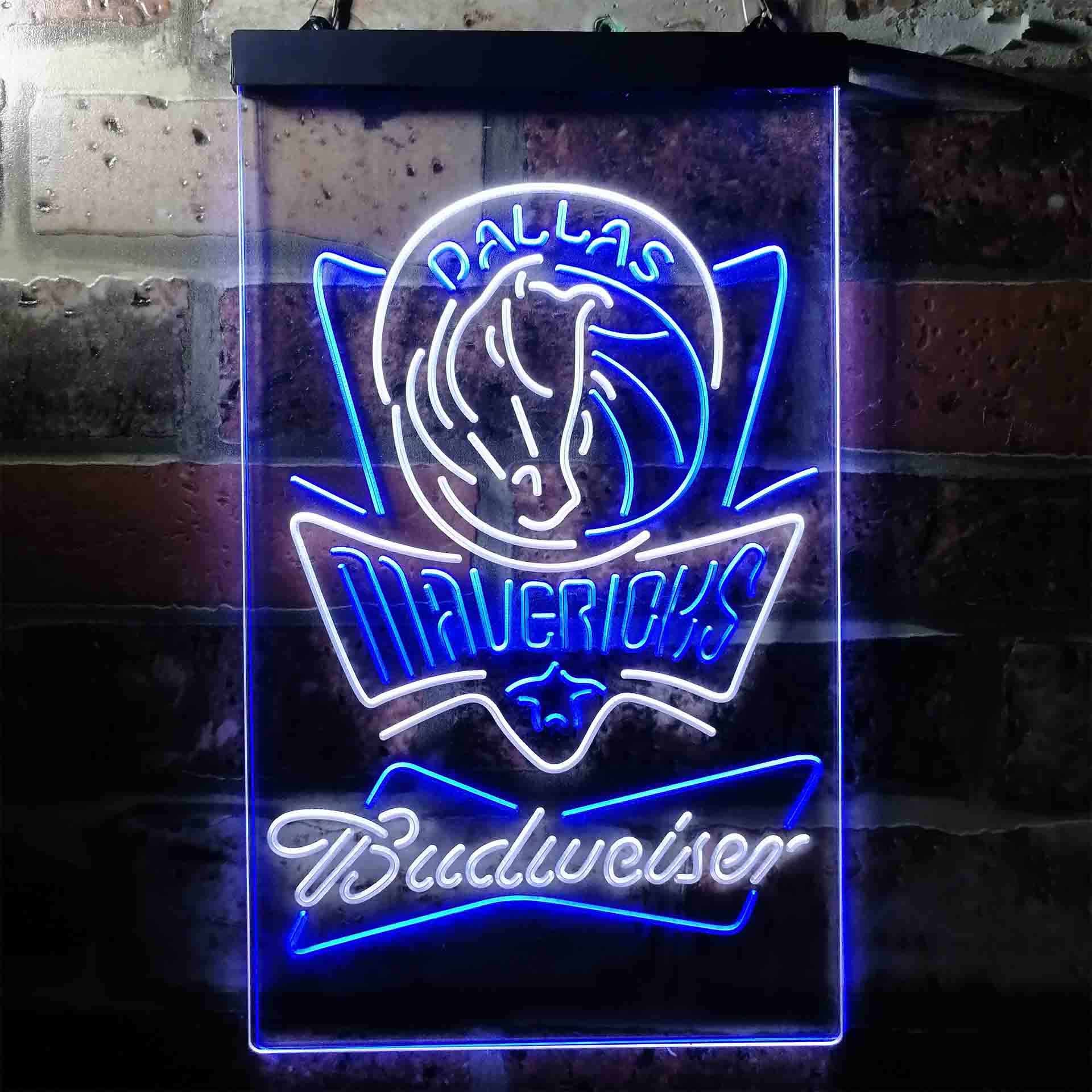 Dallas Mavericks NBA Budweiser Neon LED Sign