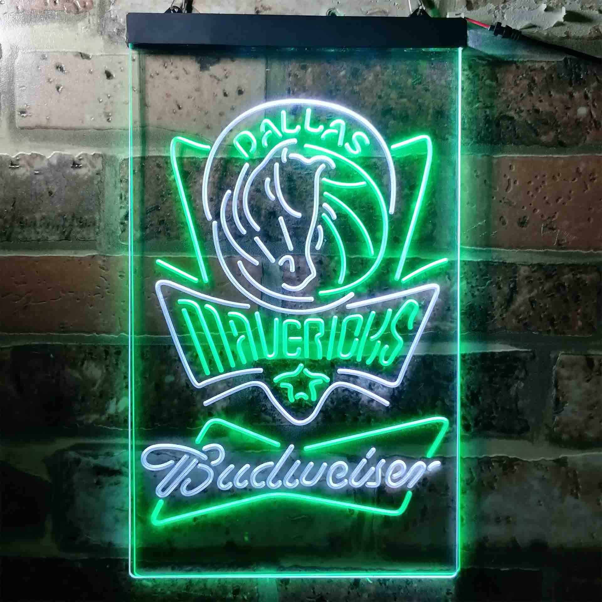 Dallas Mavericks NBA Budweiser Neon LED Sign