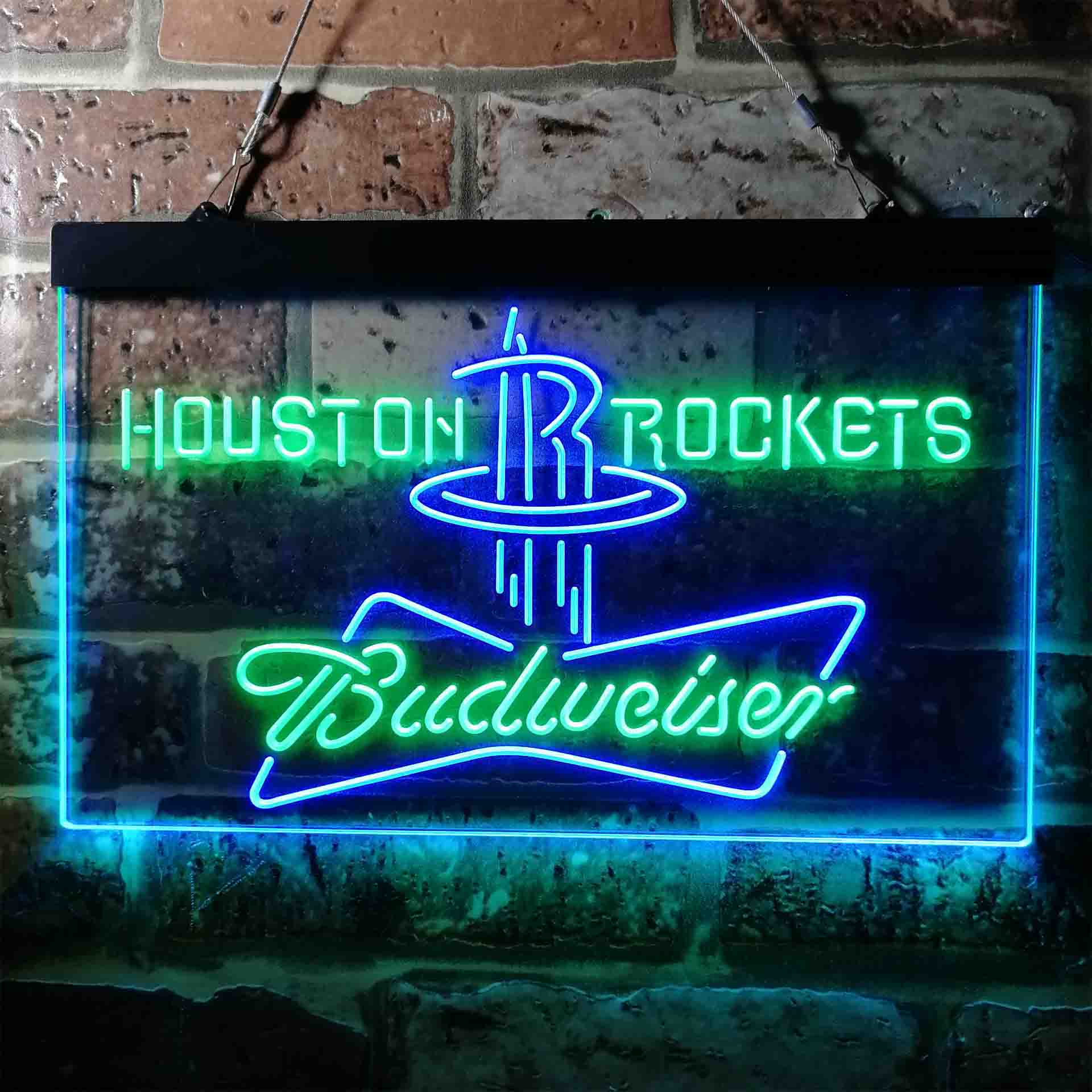 Houston Rockets NBA Budweiser Neon LED Sign