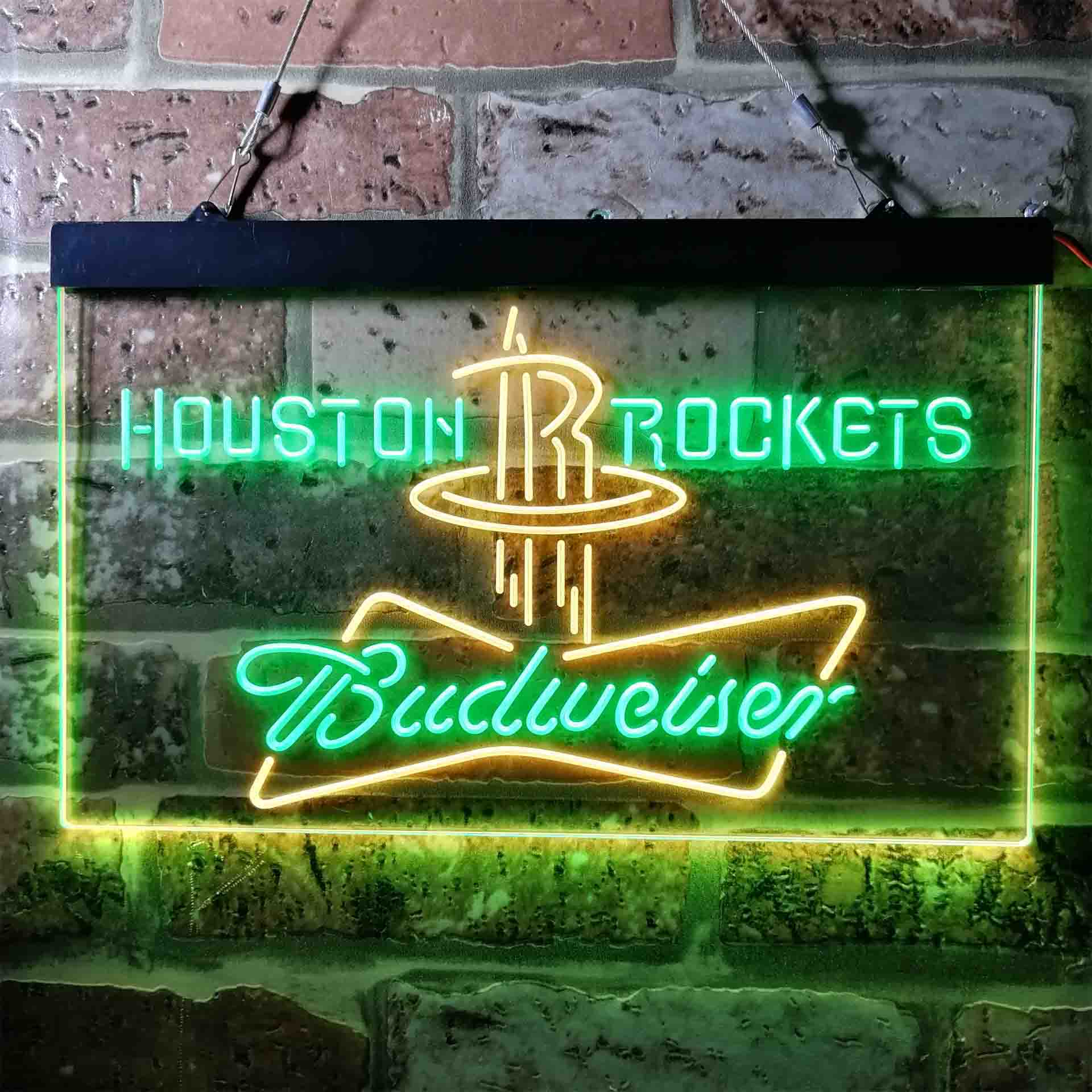 Houston Rockets NBA Budweiser Neon LED Sign