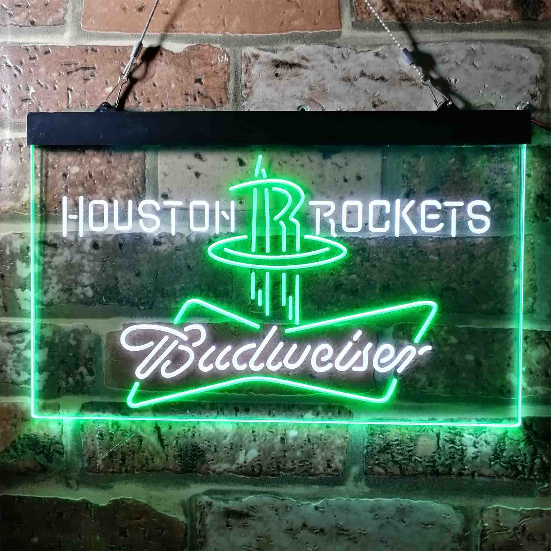 Houston Rockets NBA Budweiser Neon LED Sign