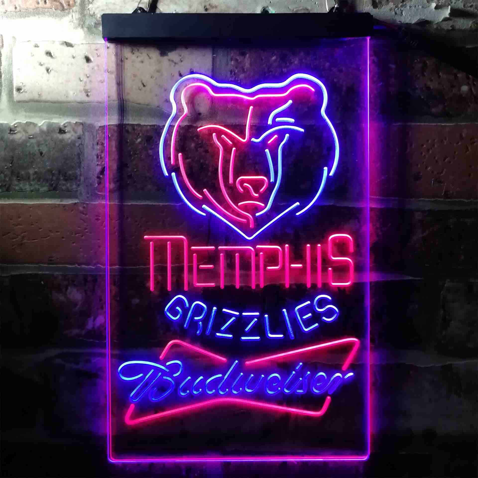 Memphis Grizzlies NBA Budweiser Neon LED Sign