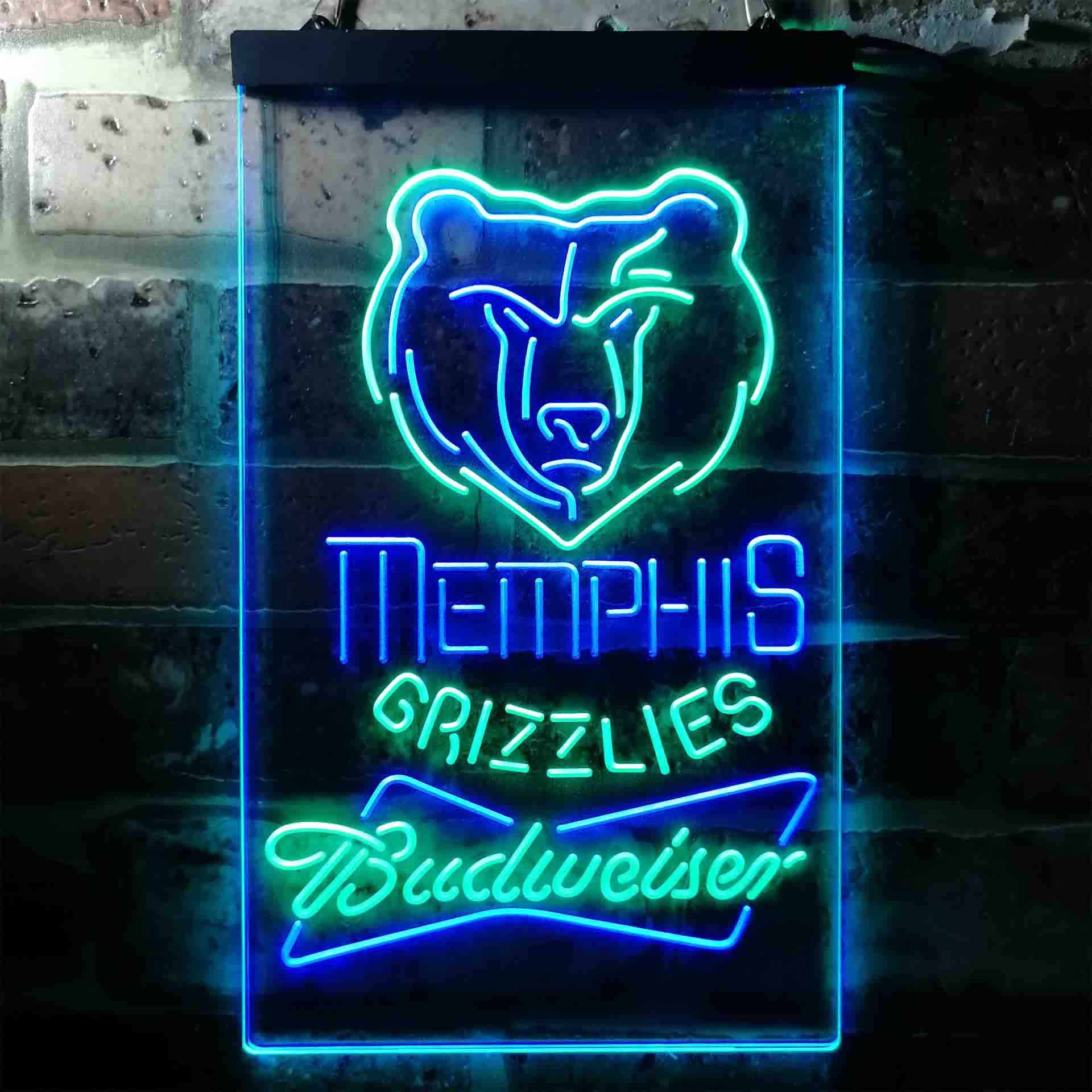 Memphis Grizzlies NBA Budweiser Neon LED Sign