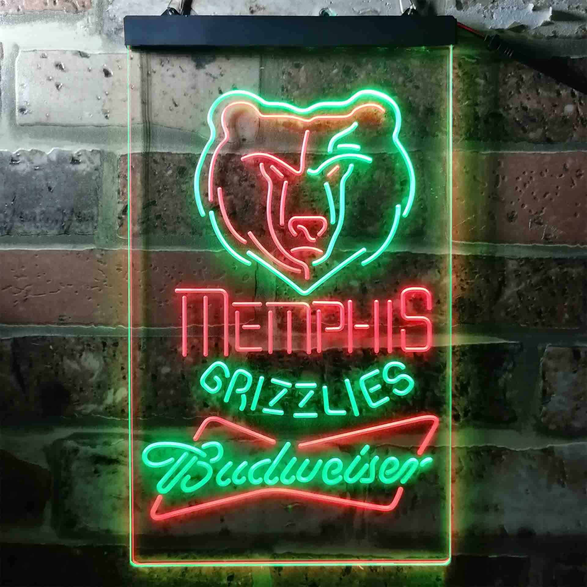 Memphis Grizzlies NBA Budweiser Neon LED Sign