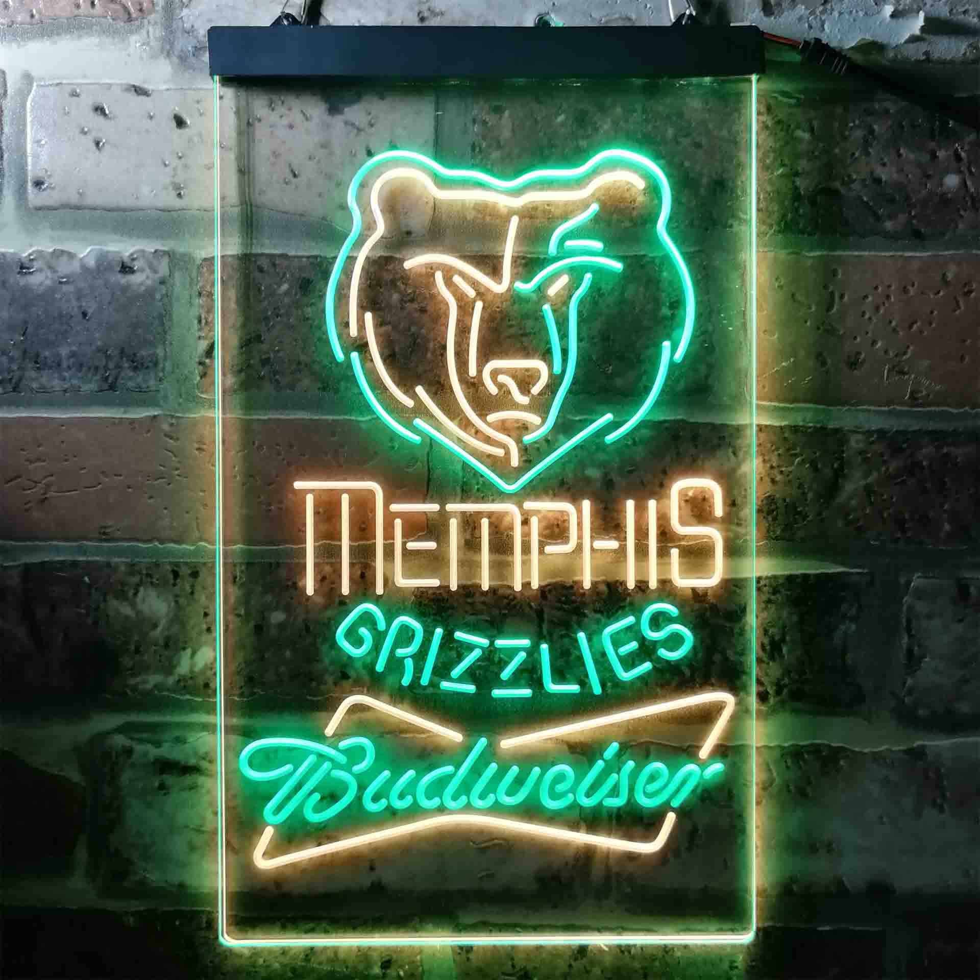 Memphis Grizzlies NBA Budweiser Neon LED Sign