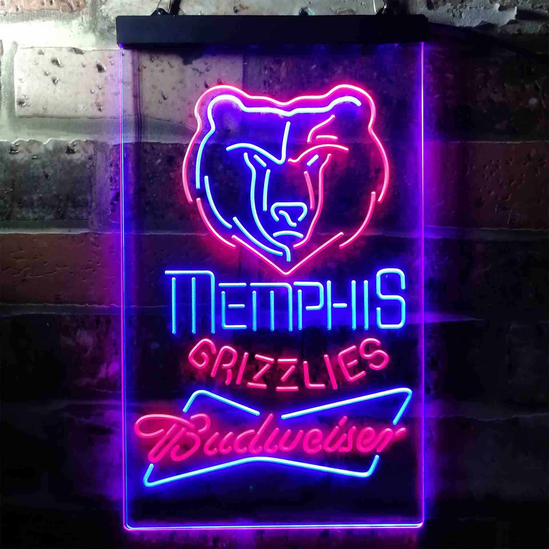 Memphis Grizzlies NBA Budweiser Neon LED Sign