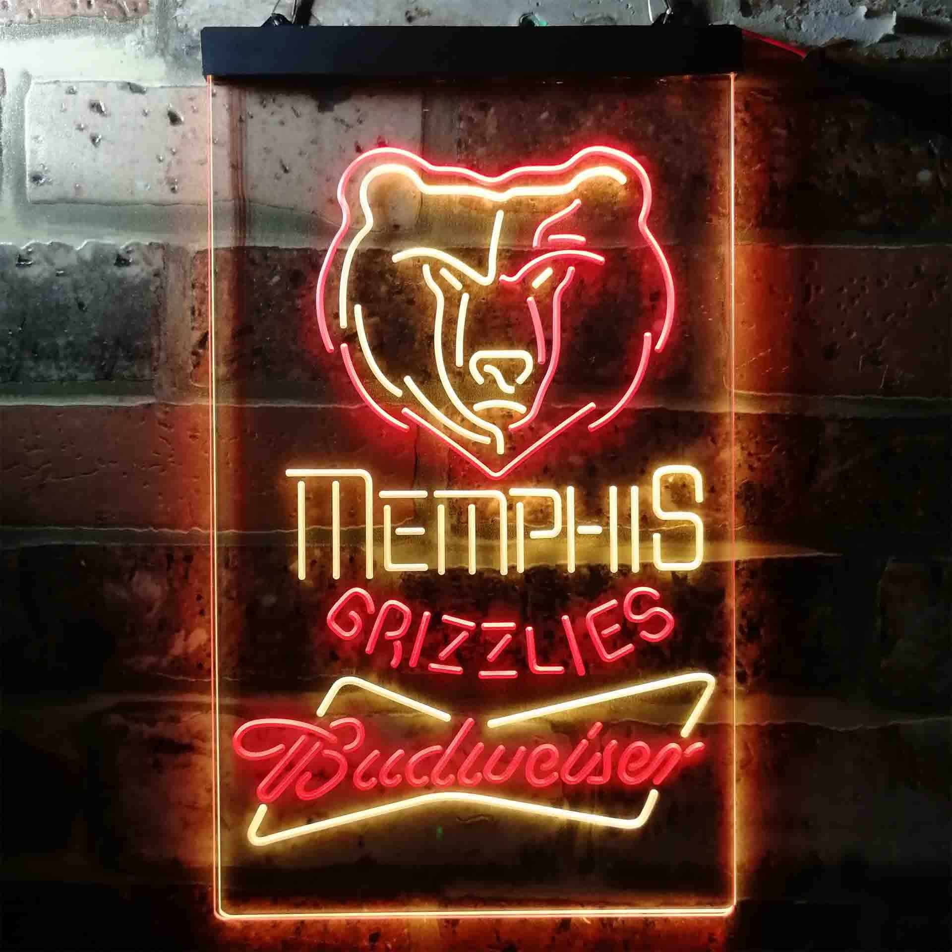 Memphis Grizzlies NBA Budweiser Neon LED Sign