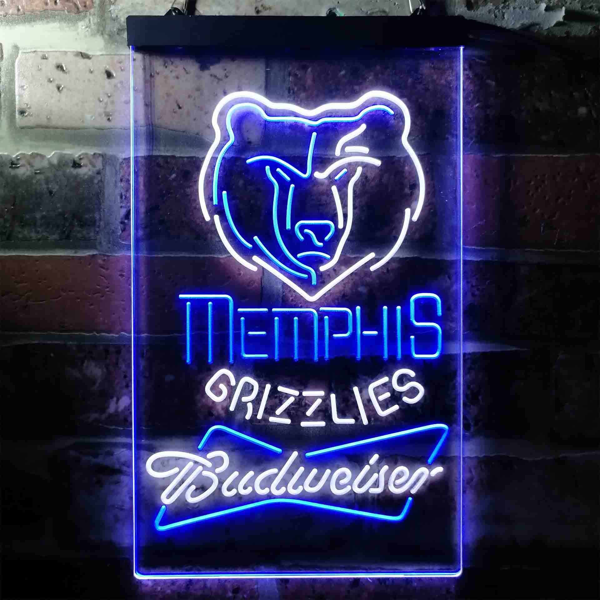 Memphis Grizzlies NBA Budweiser Neon LED Sign