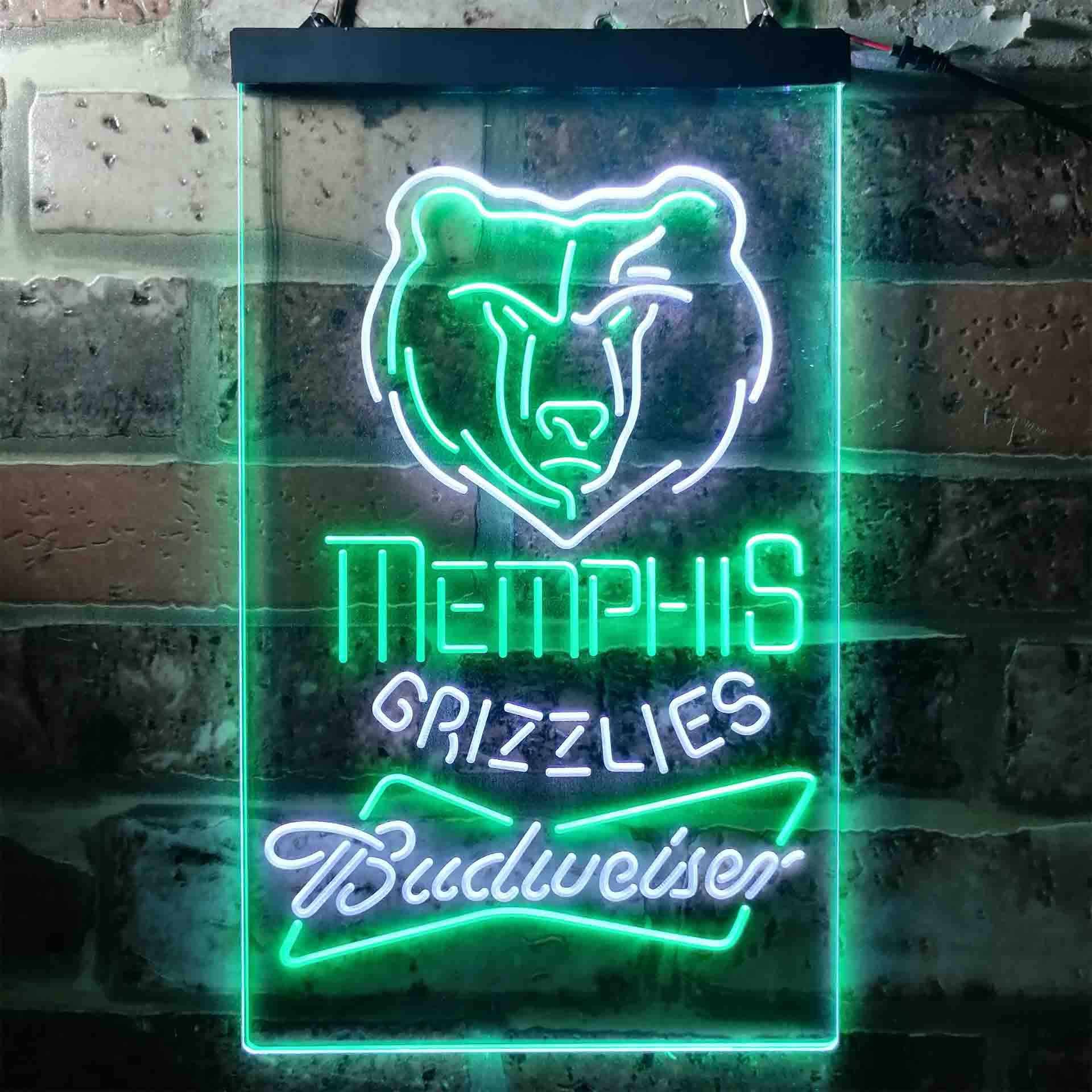 Memphis Grizzlies NBA Budweiser Neon LED Sign