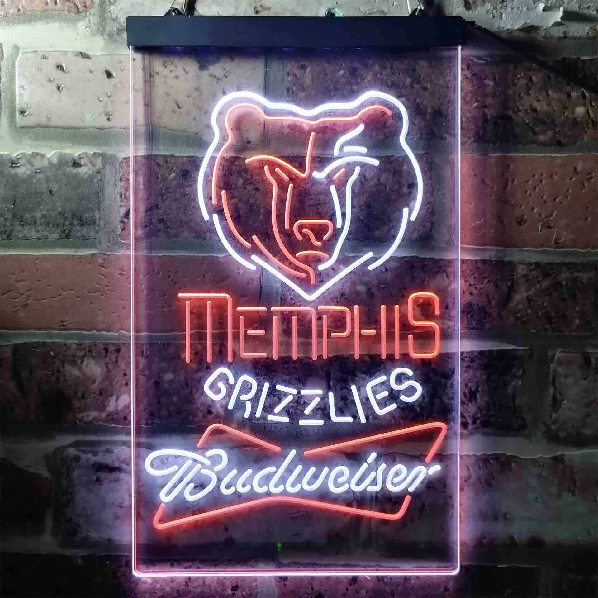 Memphis Grizzlies NBA Budweiser Neon LED Sign