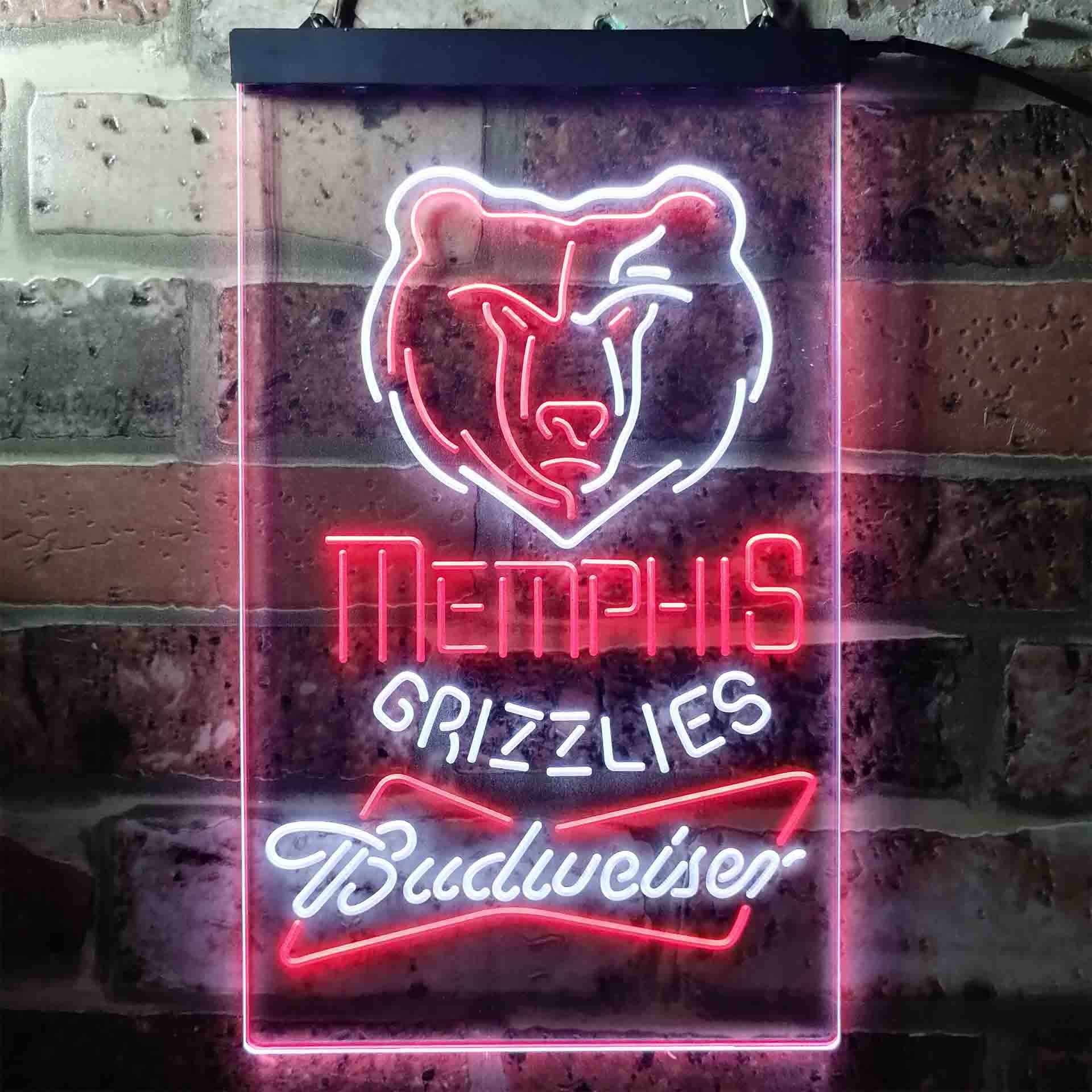 Memphis Grizzlies NBA Budweiser Neon LED Sign