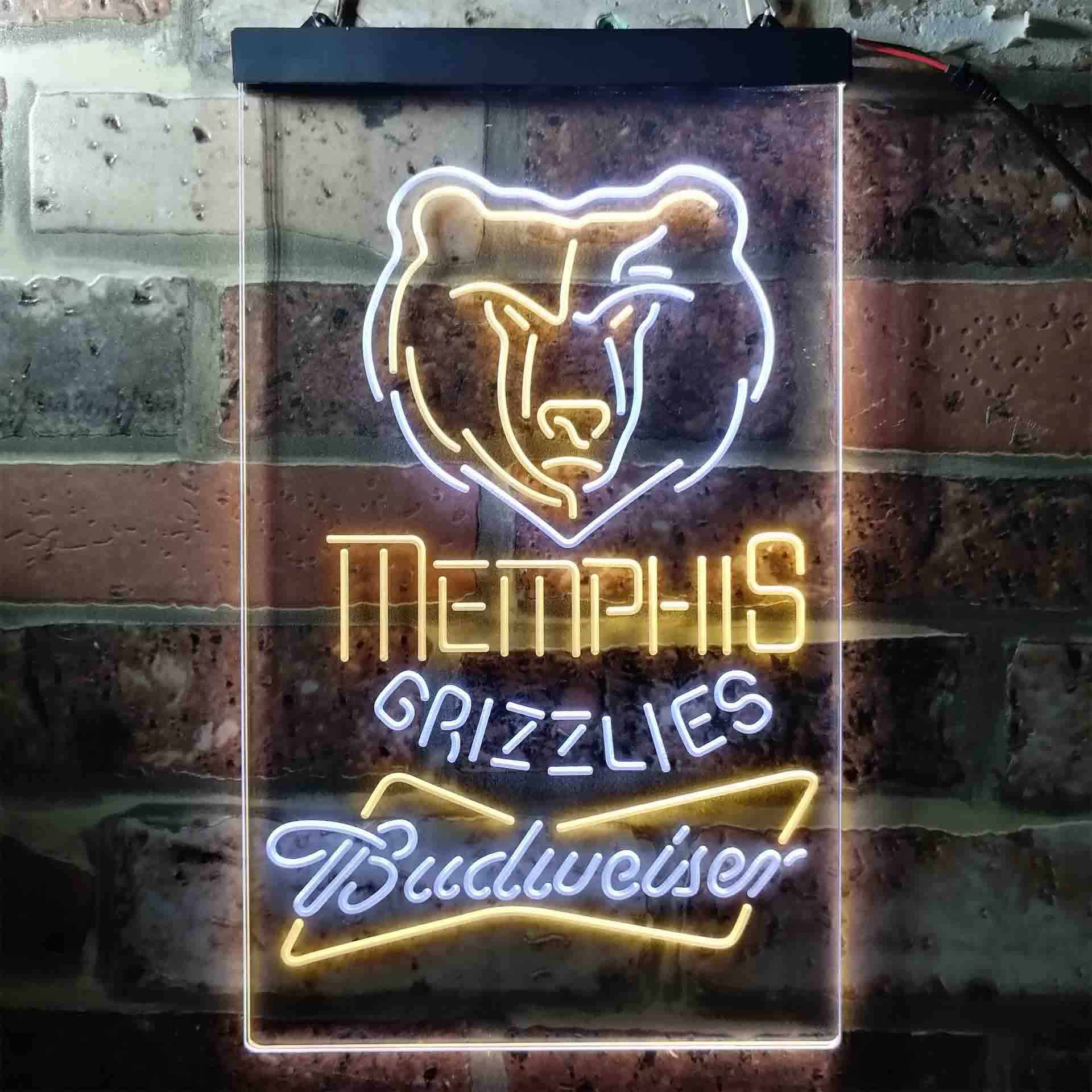 Memphis Grizzlies NBA Budweiser Neon LED Sign