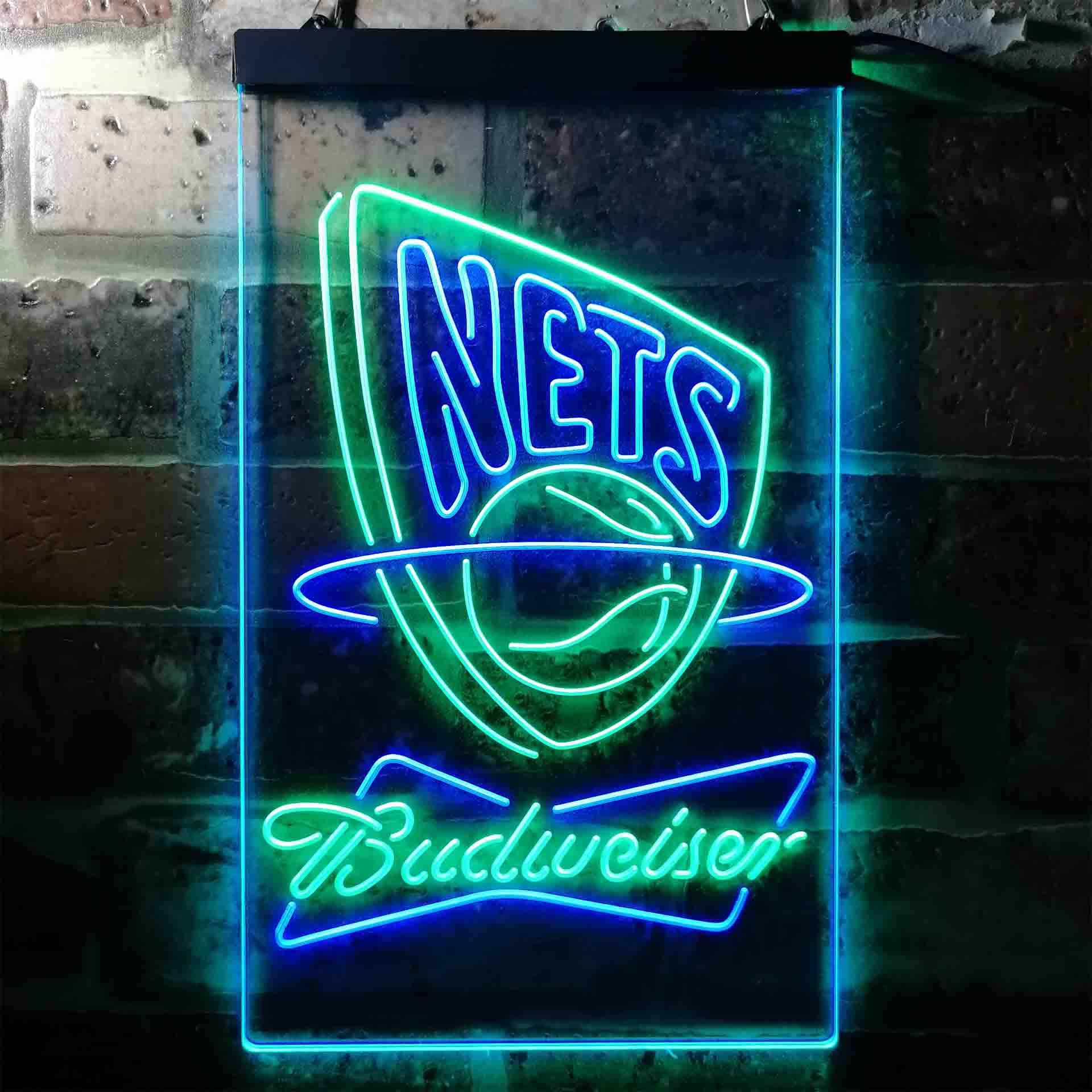 New Jersey Nets NBA Budweiser Neon LED Sign