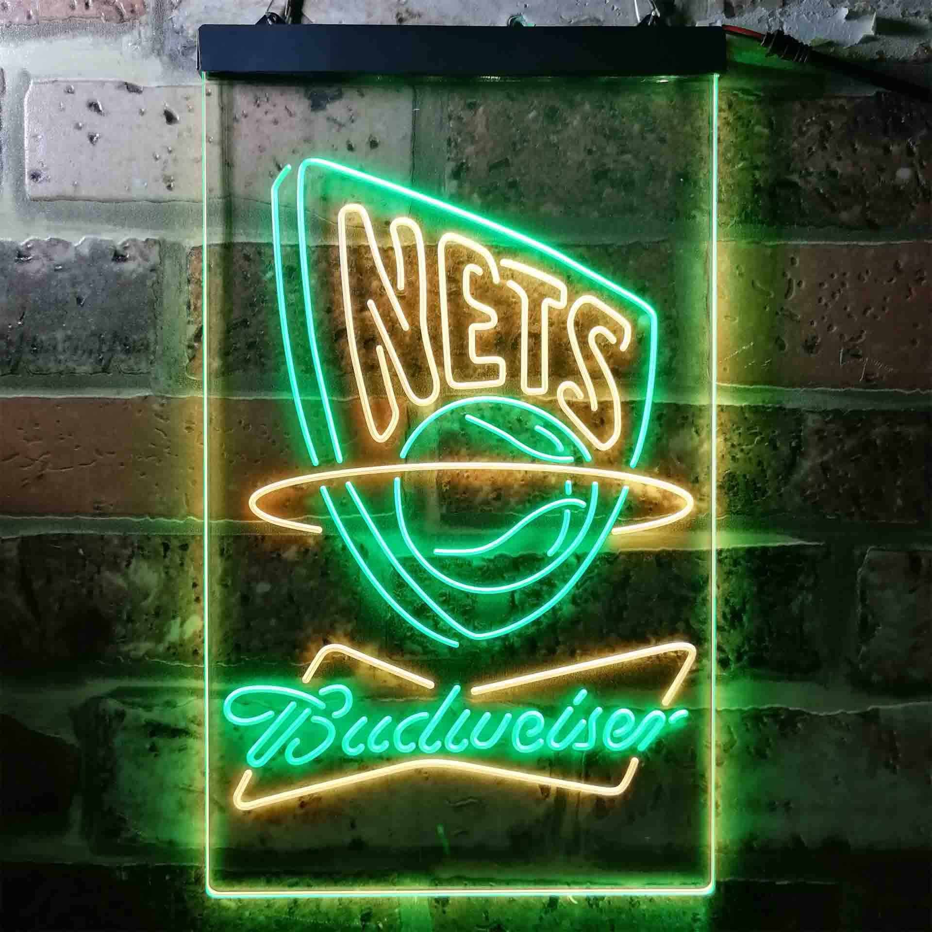 New Jersey Nets NBA Budweiser Neon LED Sign