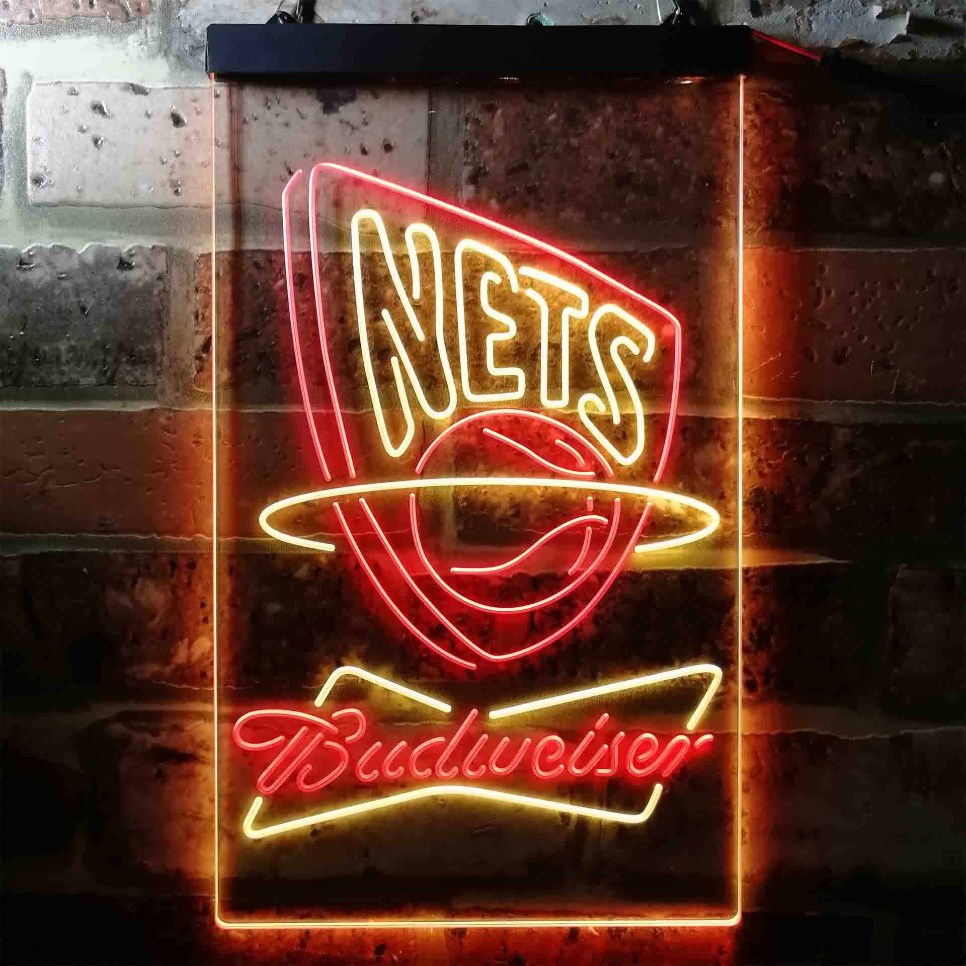 New Jersey Nets NBA Budweiser Neon LED Sign