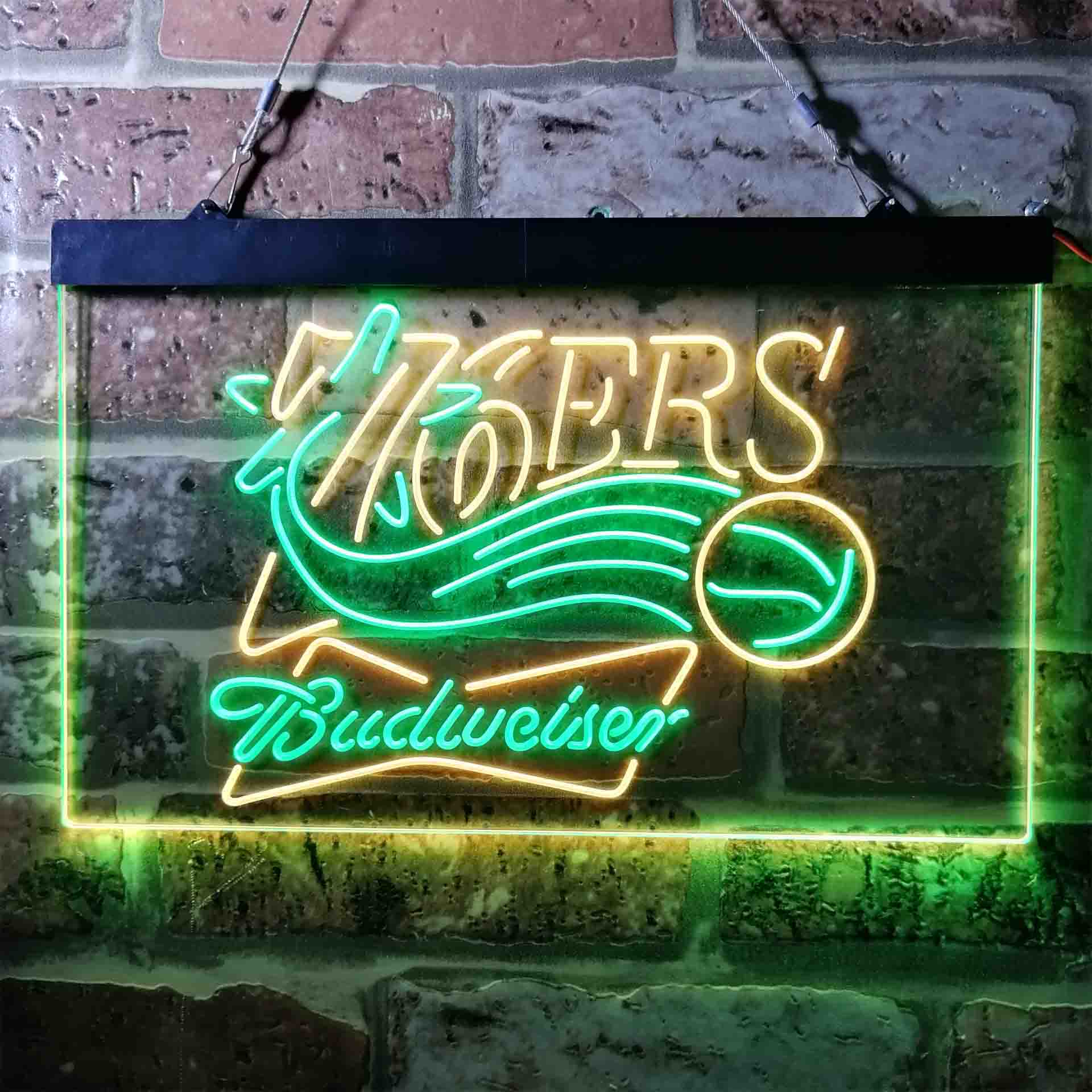 Philadelphia 76ers Budweiser Neon LED Sign