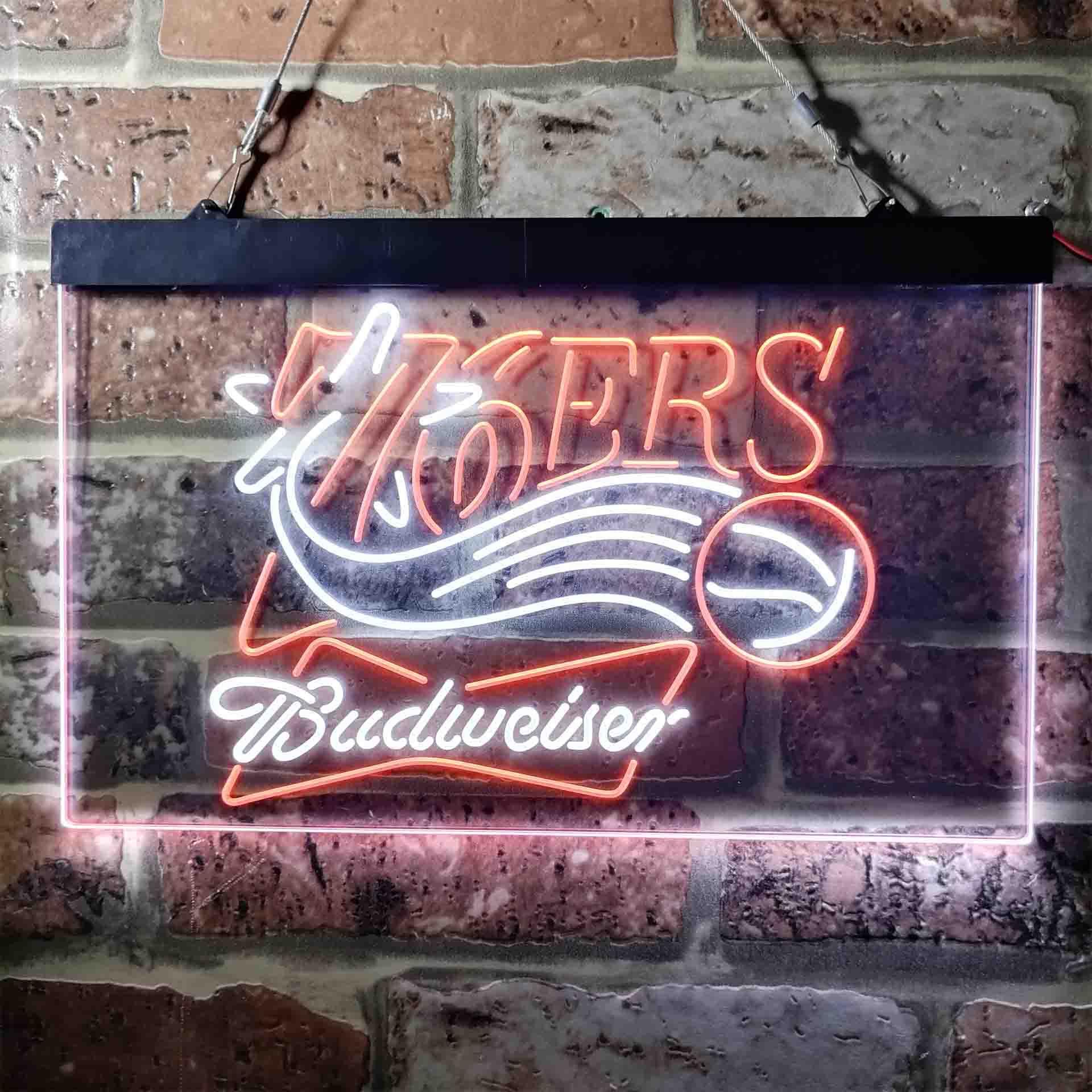 Philadelphia 76ers Budweiser Neon LED Sign